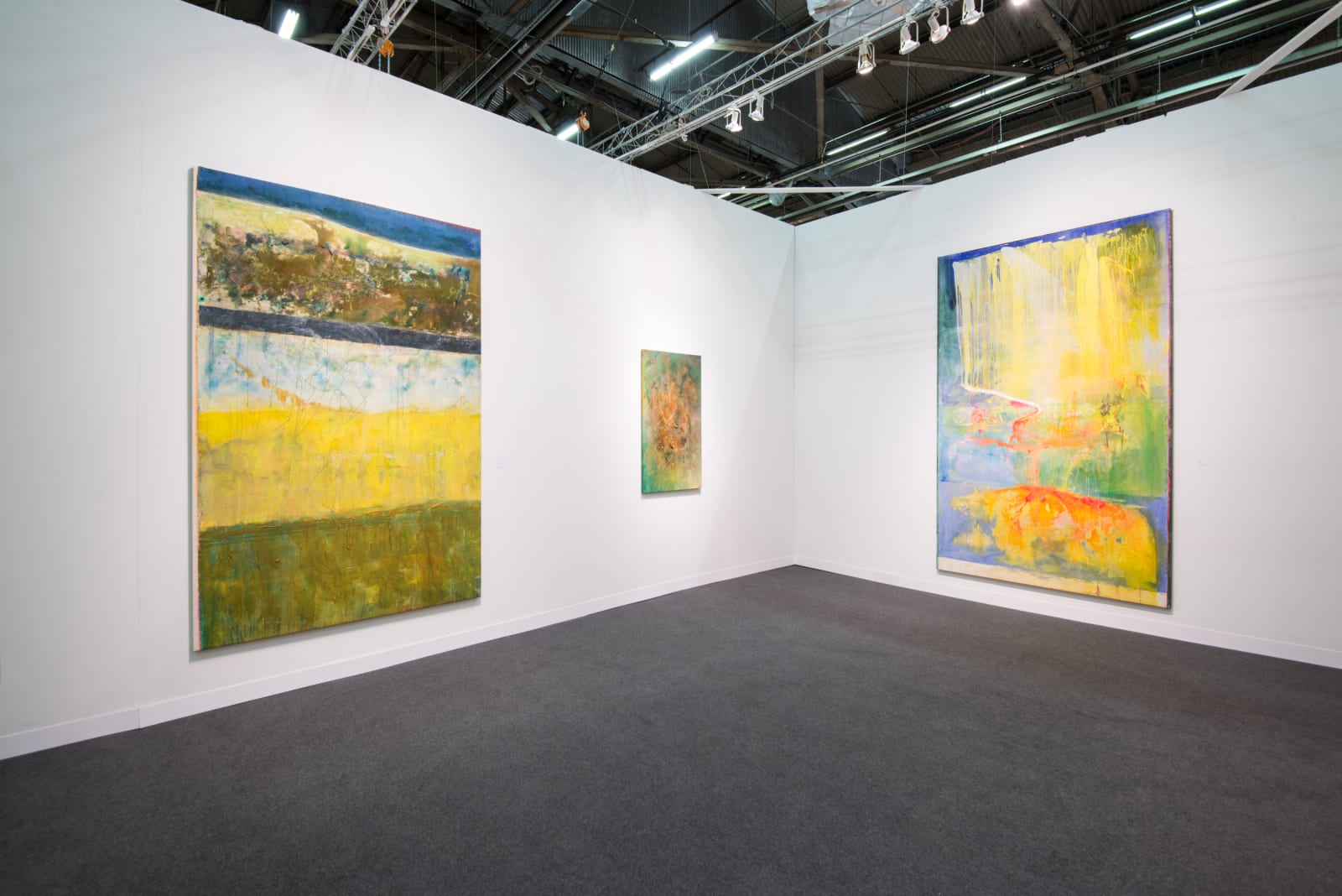 Frank Bowling, Installation view, Hales Gallery at The Armory Show 2016