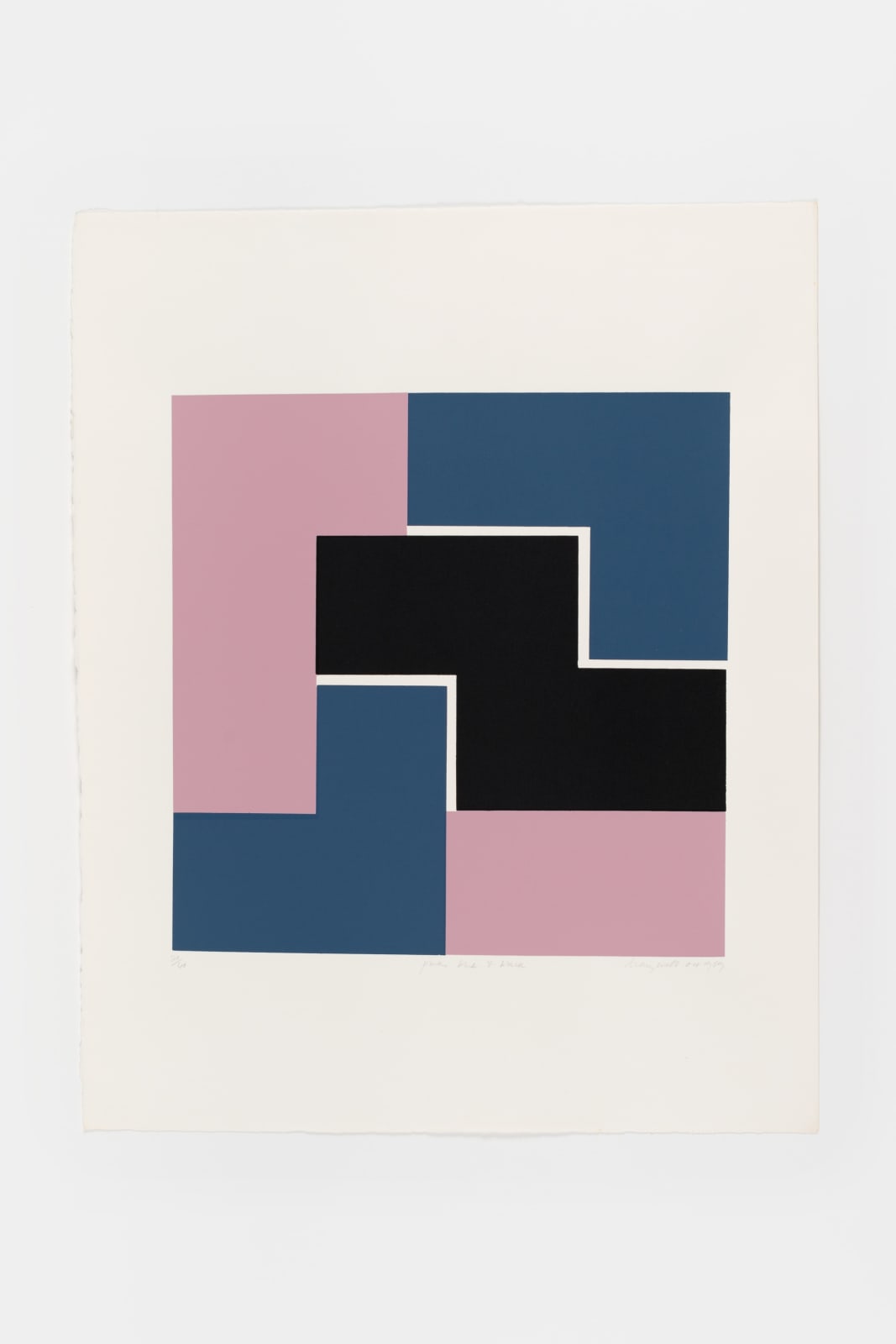 Mary Webb, Pink, blue and black, 1969