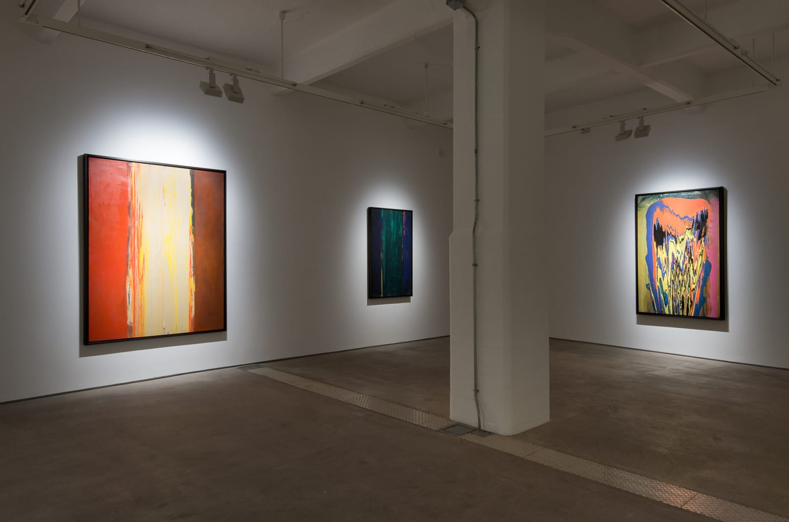 Frank Bowling, Installation view 'The Poured Paintings', Hales London, 11 September - 24 October 2015  Frank Bowling Installation view 'The Poured Paintings', Hales London, 11 September - 24 October 2015