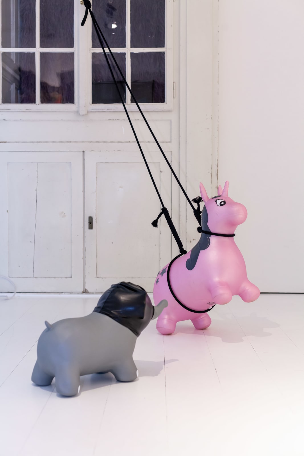 Halle Group, Not Afraid of Love. (Kinbaku Pink Unicorn & Elephant With Sensory Deprivation Hood ), 2022
