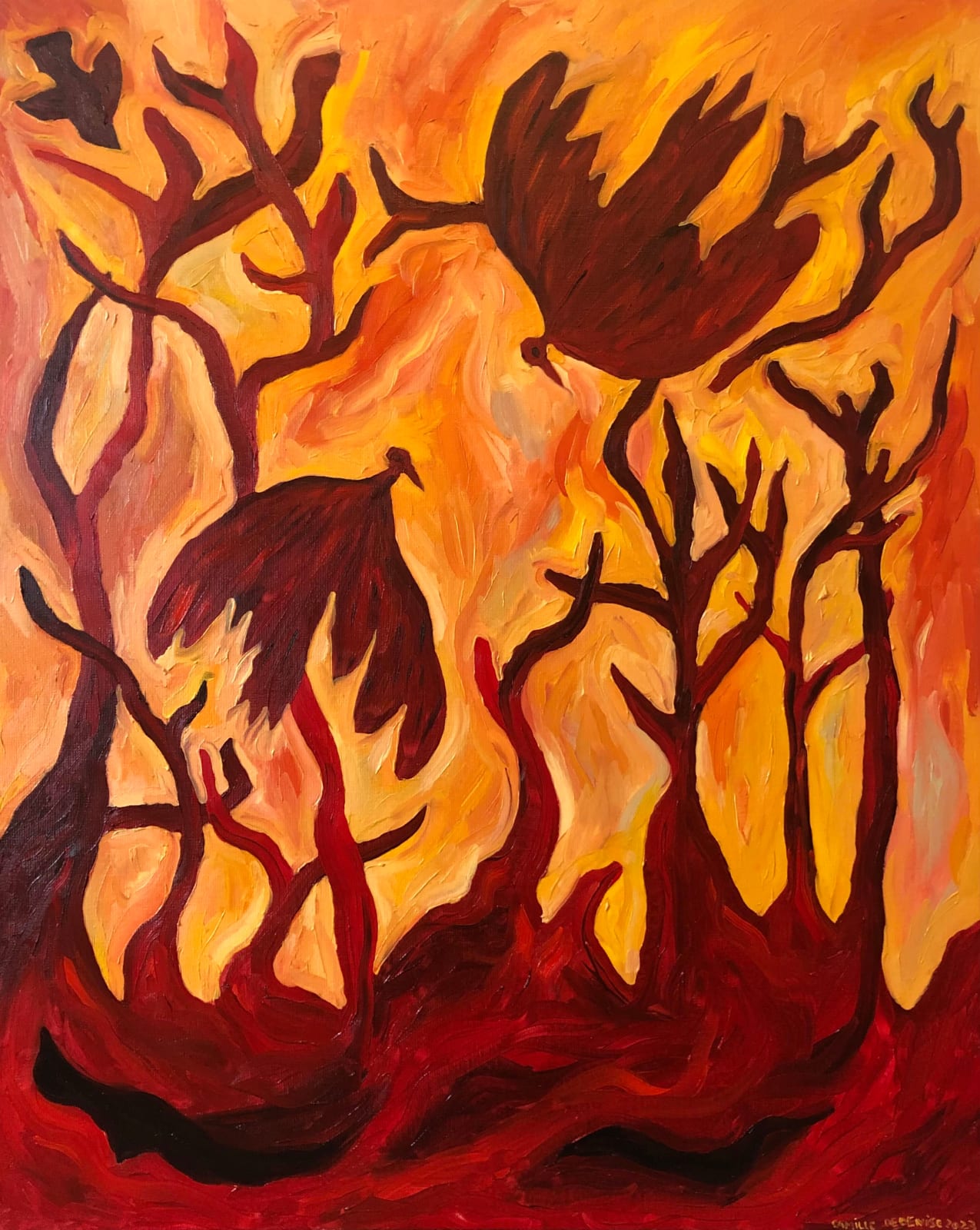 Camille Dedenise, The Forest Is On Fire, 2023