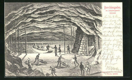 Unknown, Berchtesgaden, salt lake in the salt mine , c.1904
