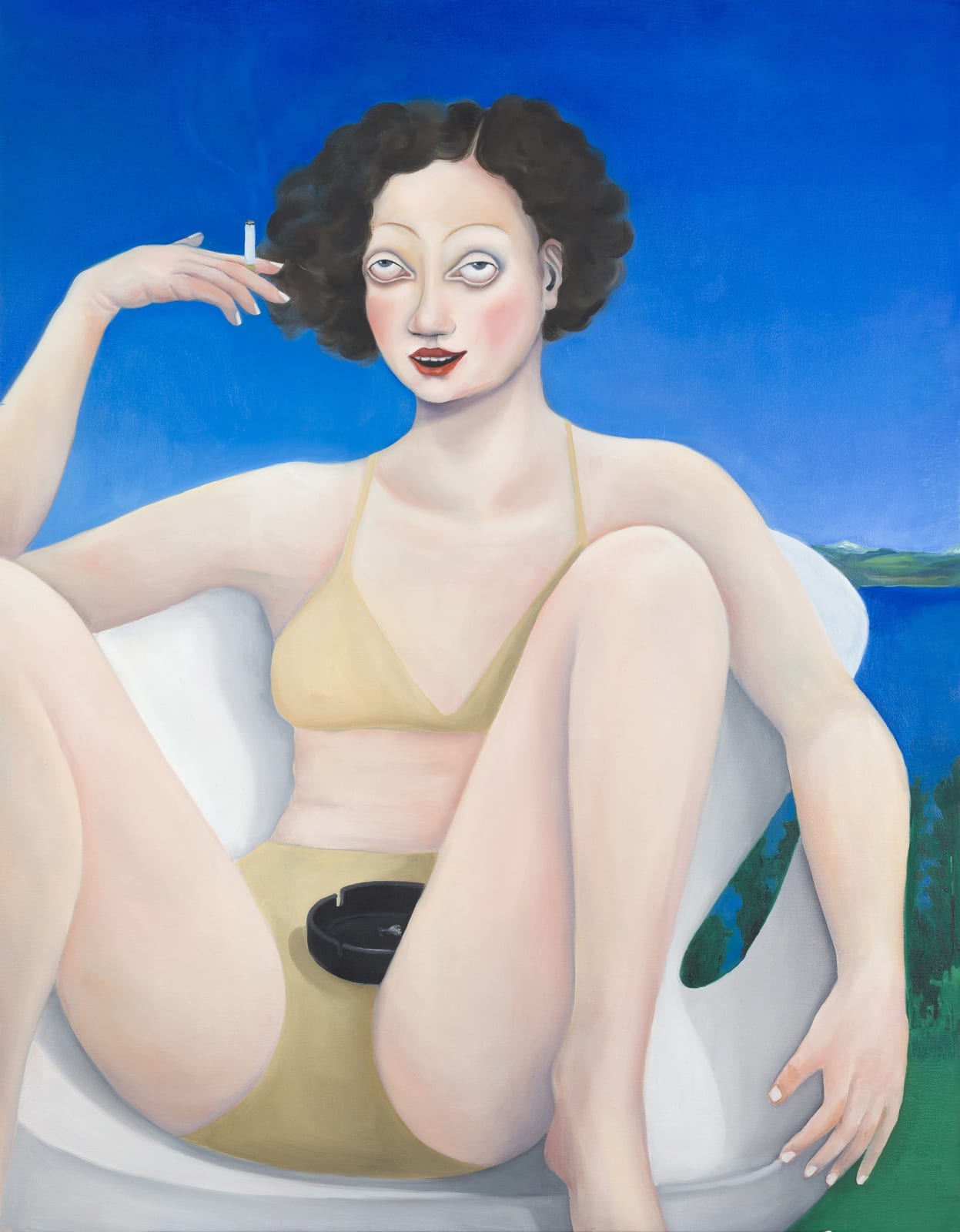 Nina Mambourg, Madeleine On A Swan Chair, 2017