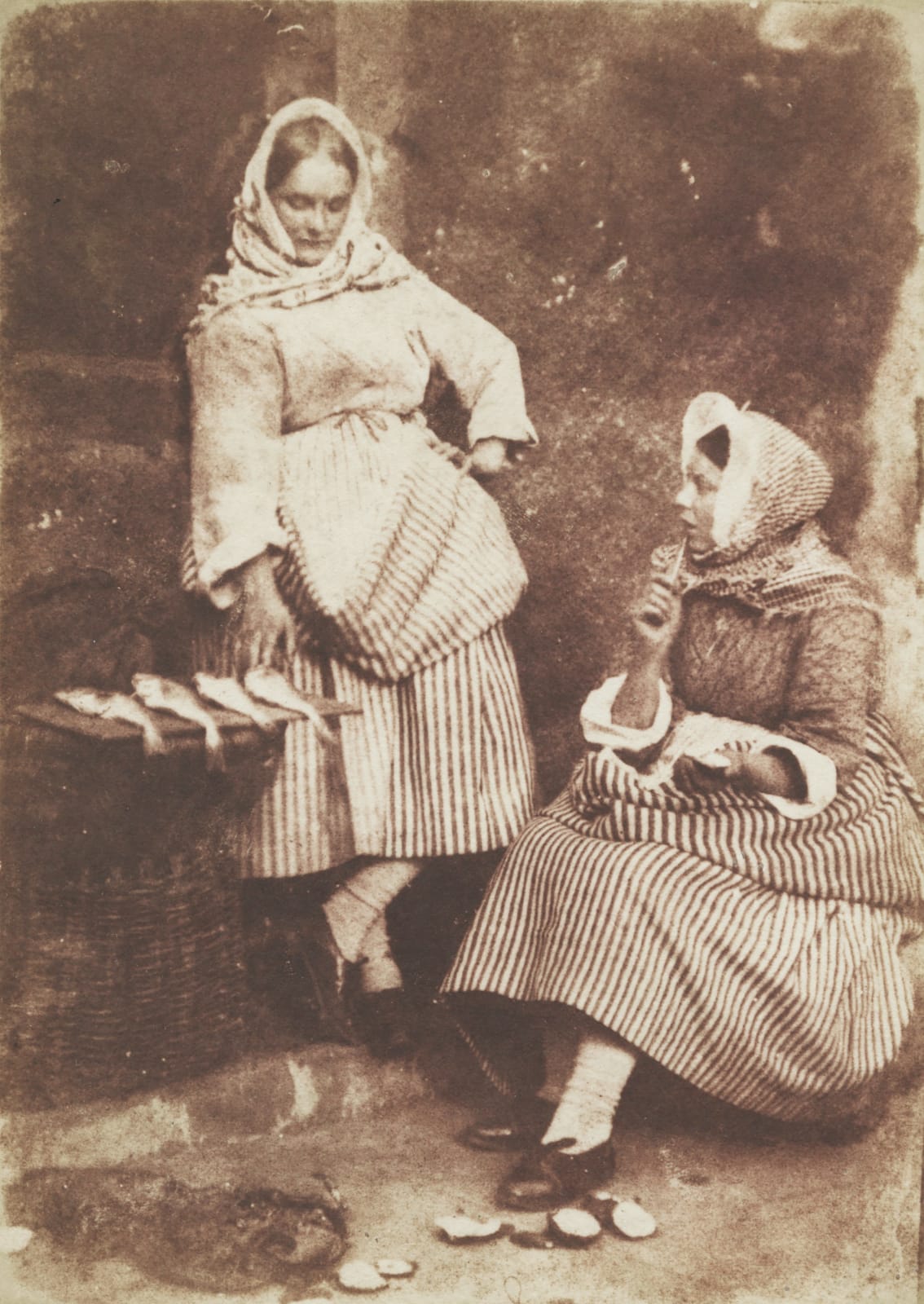 David Octavius Hill & Robert Adamson (Scottish, 1802-1870 & 1821-1848), Jeanie Wilson and Annie Linton, Newhaven,