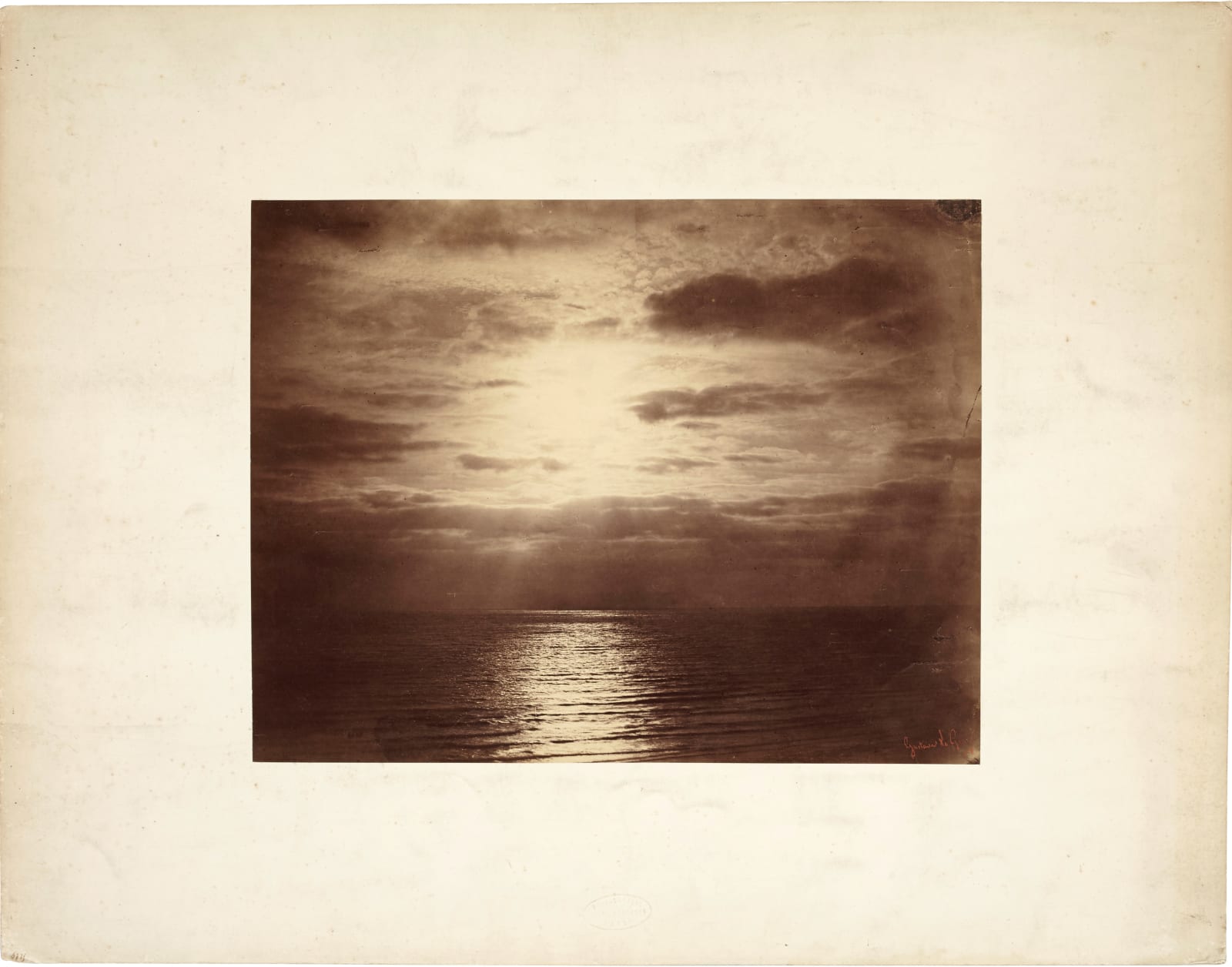 Gustave Le Gray (French, 1820-1884), Effet de soleil dans les nuages - Océan, Normandy, 1856-1857