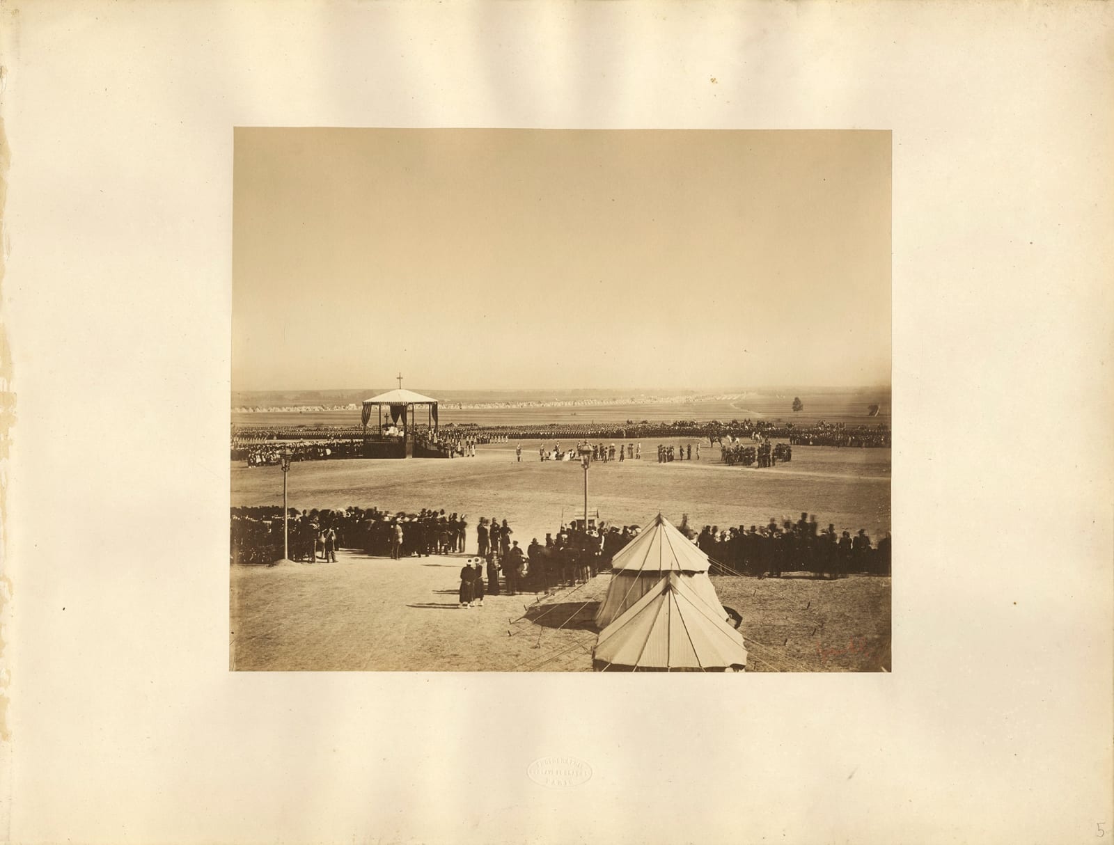 Gustave Le Gray (French, 1820-1884), La messe du 4 octobre, Camp de Chalons, 1857