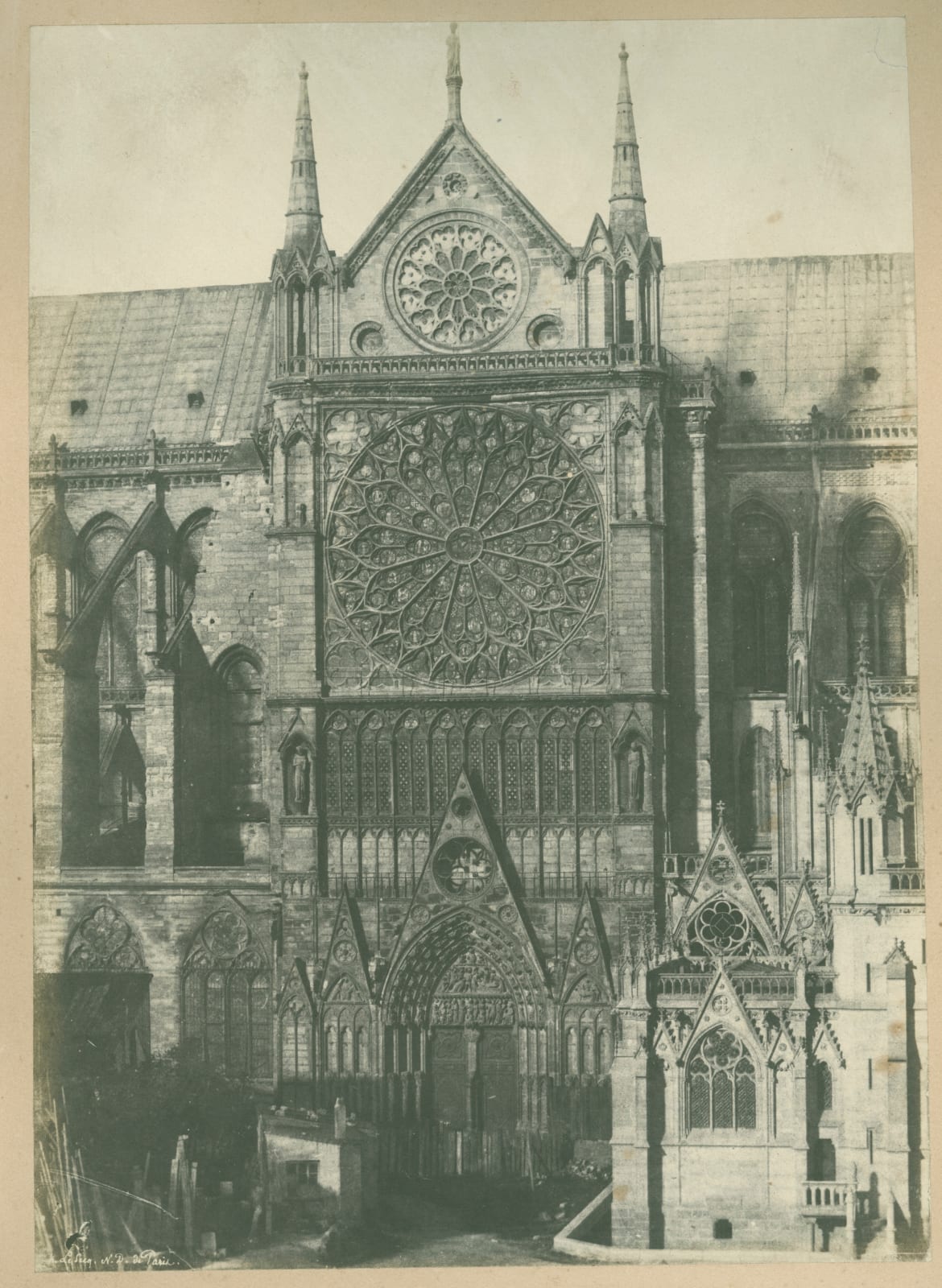 Henri Le Secq (French, 1818-1882), Portail méridionale de l'Église Notre-Dame de Paris, c. 1852
