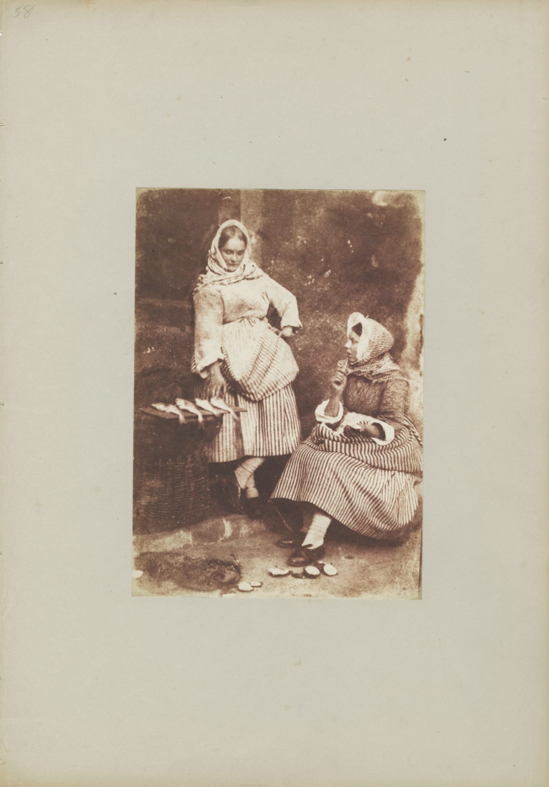 David Octavius Hill & Robert Adamson (Scottish, 1802-1870 & 1821-1848), Jeanie Wilson and Annie Linton, Newhaven,