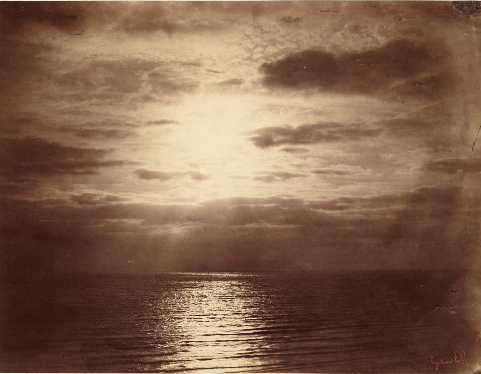 Gustave Le Gray (French, 1820-1884), Effet de soleil dans les nuages - Océan, Normandy, 1856-1857