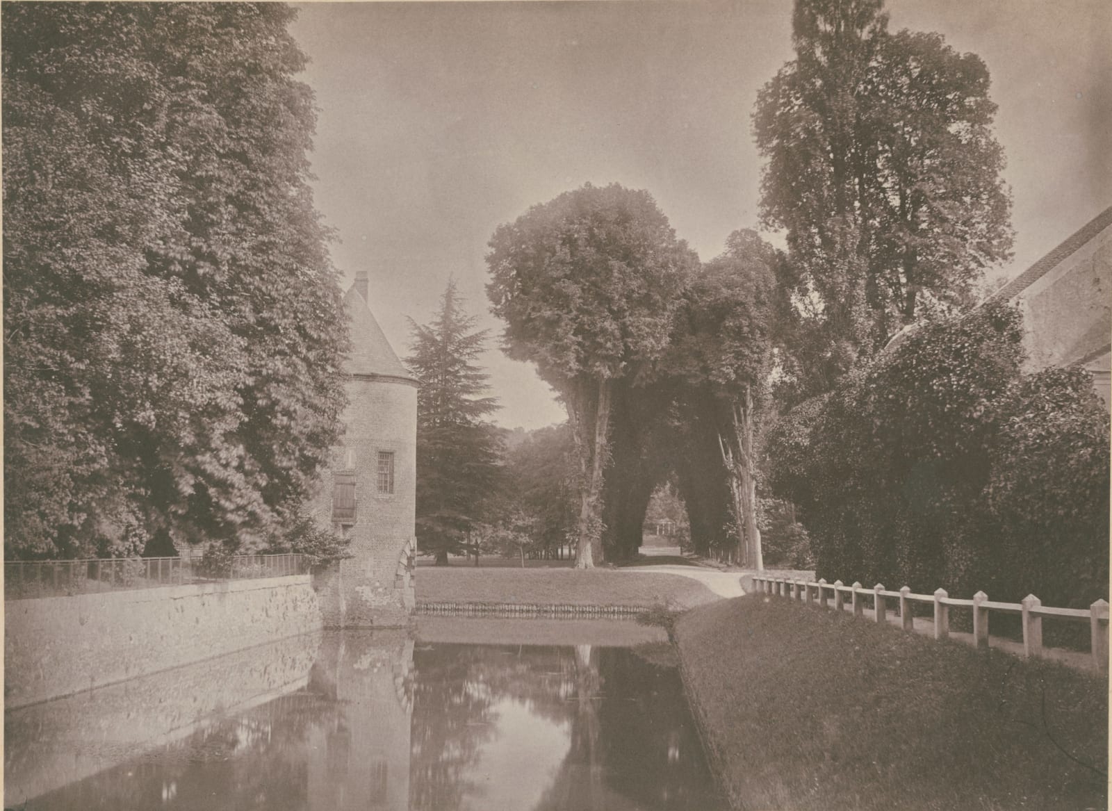 Joseph Vicomte Vigier (French, 1821-1894), Chateau de Grand-Vaux, Savigny sur Orge, the family home of Vigier, circa 1855