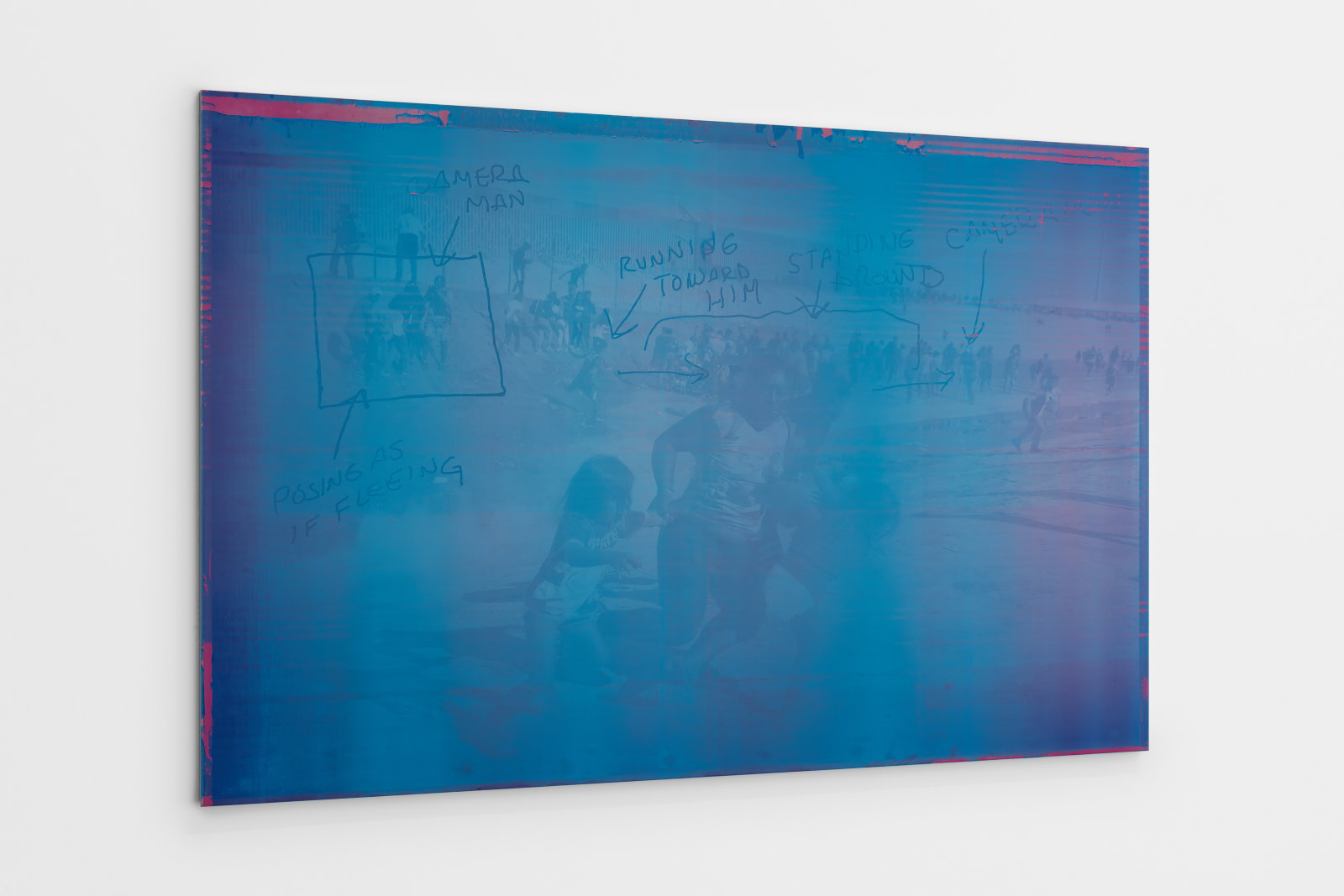 Emmanuel Van der Auwera, Memento 56 (Study for Memento 43 - Migrant Crisis Blue), 2024