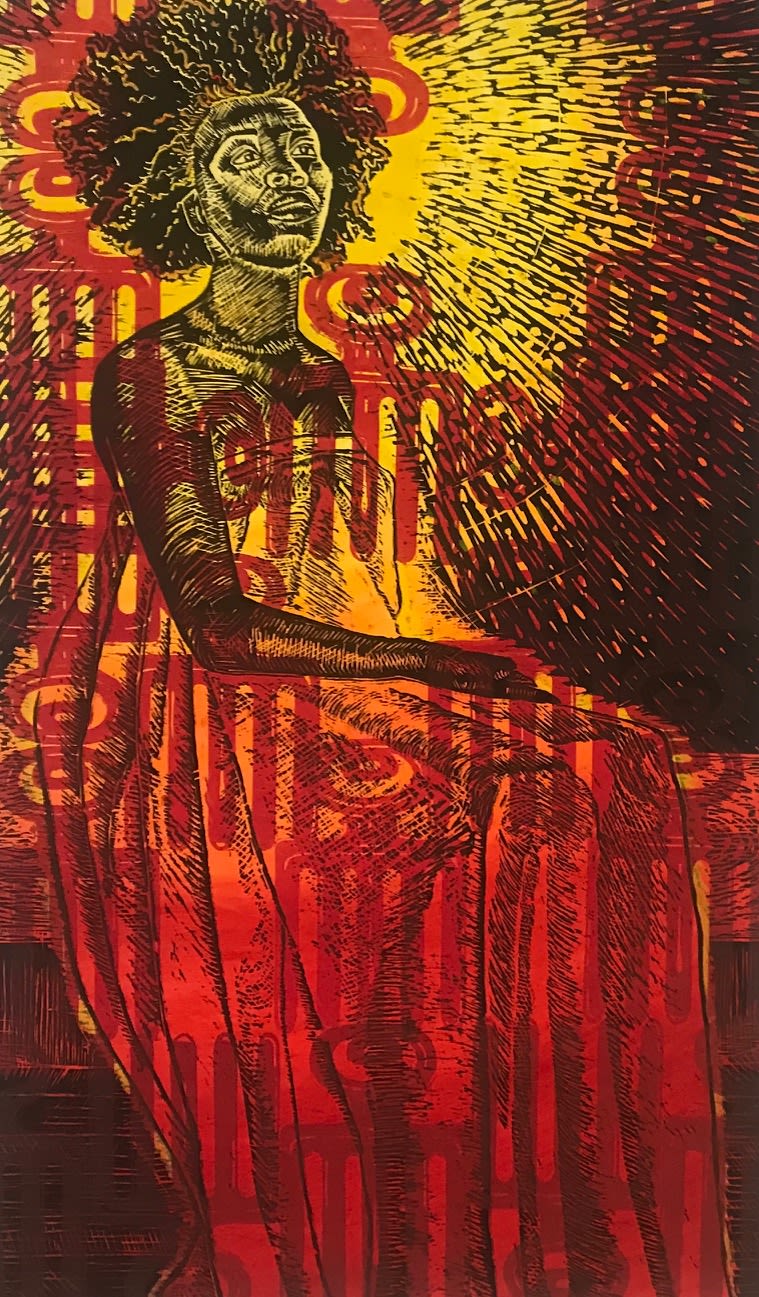 LaToya Hobbs, Angelica Enthroned (In Red), 2010