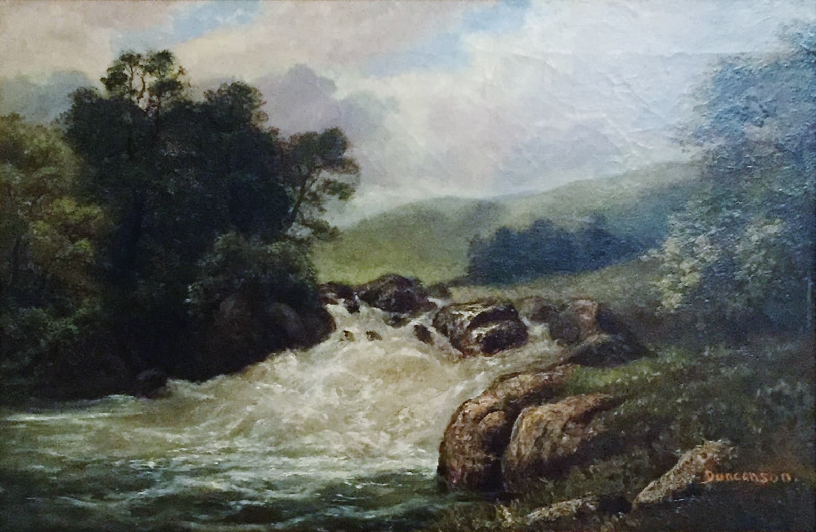 Robert Scott Duncanson, Untitled Landscape (Trees with rushing river), c. 1864