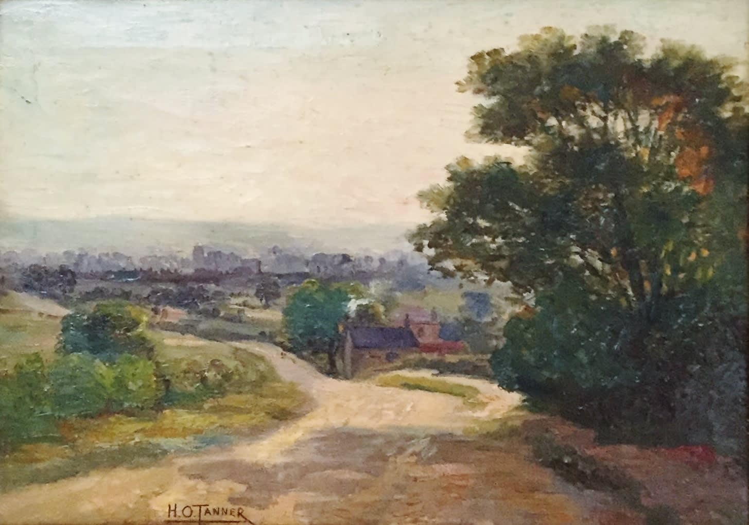 Henry Ossawa Tanner, Untitled Landscape (Road leading to cityscape), c. 1893