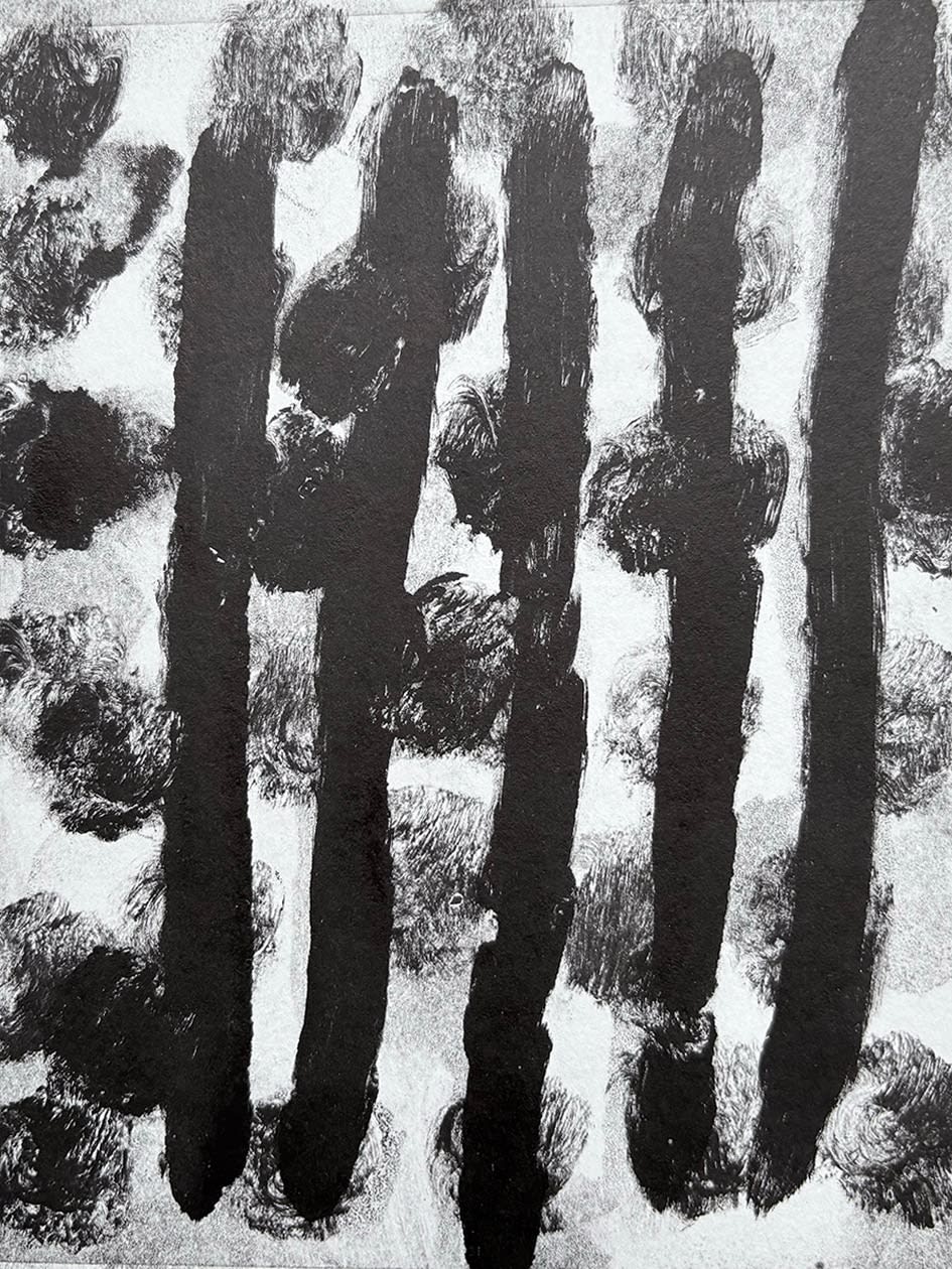 Black and White Monotype (18), 2025