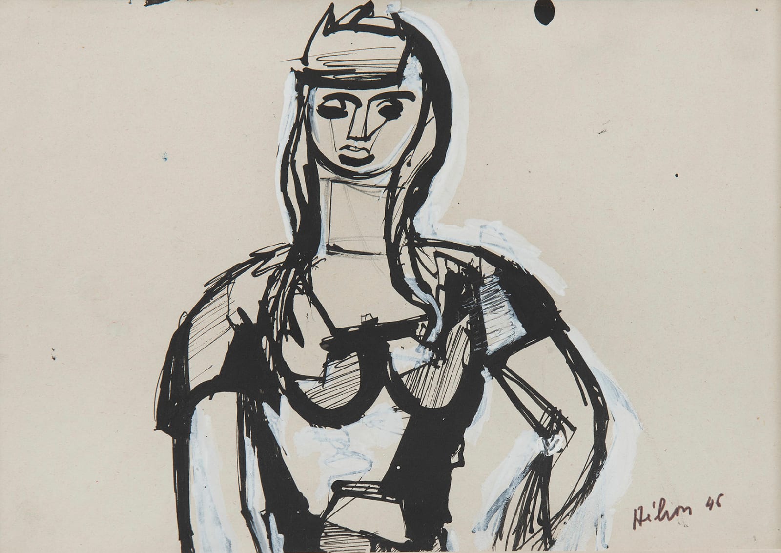 JEAN HÉLION, Portrait de femme, 1946