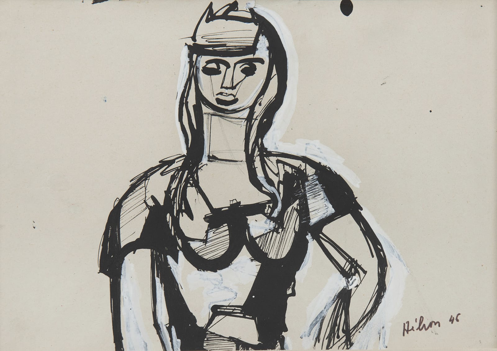JEAN HÉLION, Portrait de femme, 1946