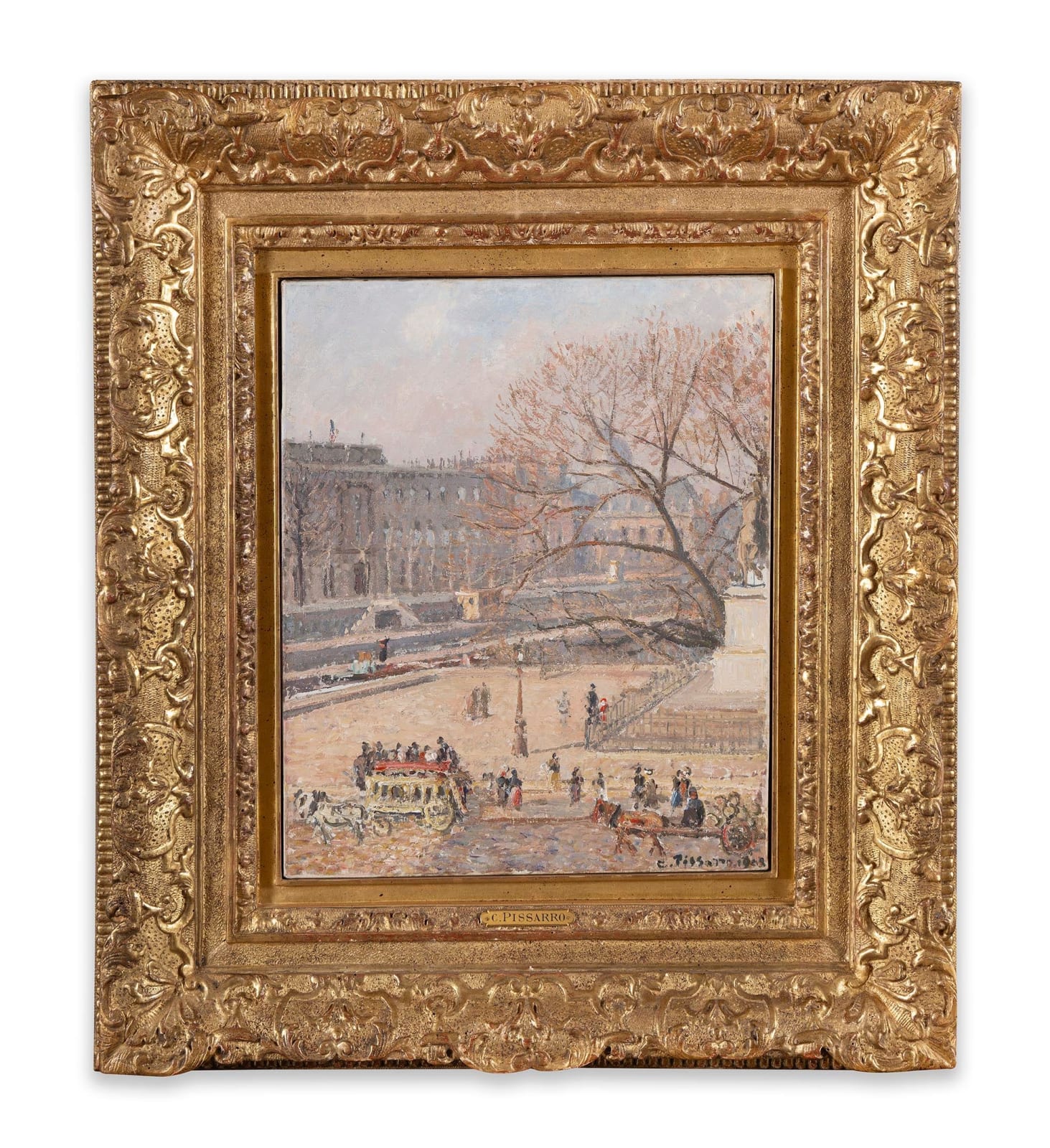 CAMILLE PISSARRO, L'Omnibus, Statue d'Henri IV Et Hôtel De La Monnaie, Soleil Du Matin, 1903