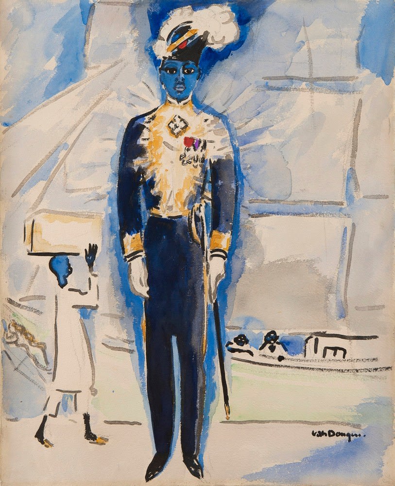 KEES VAN DONGEN, Draeger, un Merveilleux Ambassadeur, 1924, Aquarelle et gouache sur papier