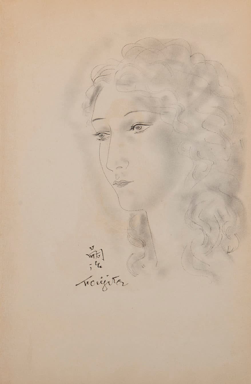 LÉONARD-TSUGUHARU FOUJITA, Portrait de jeune femme, circa 1926
