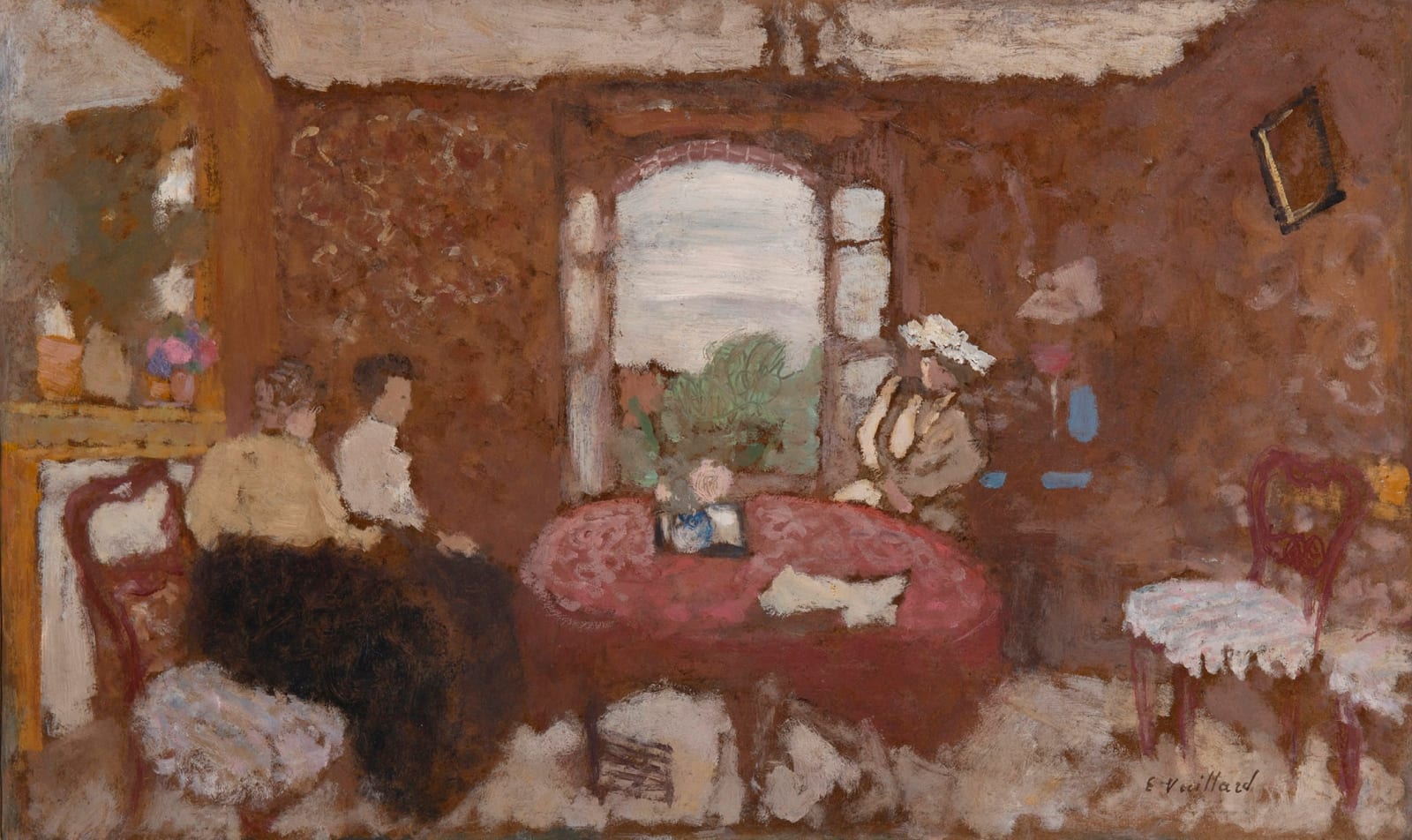EDOUARD VUILLARD, Lucy Hessel en visite chez les Roussel à Cricqueboeuf, 1901