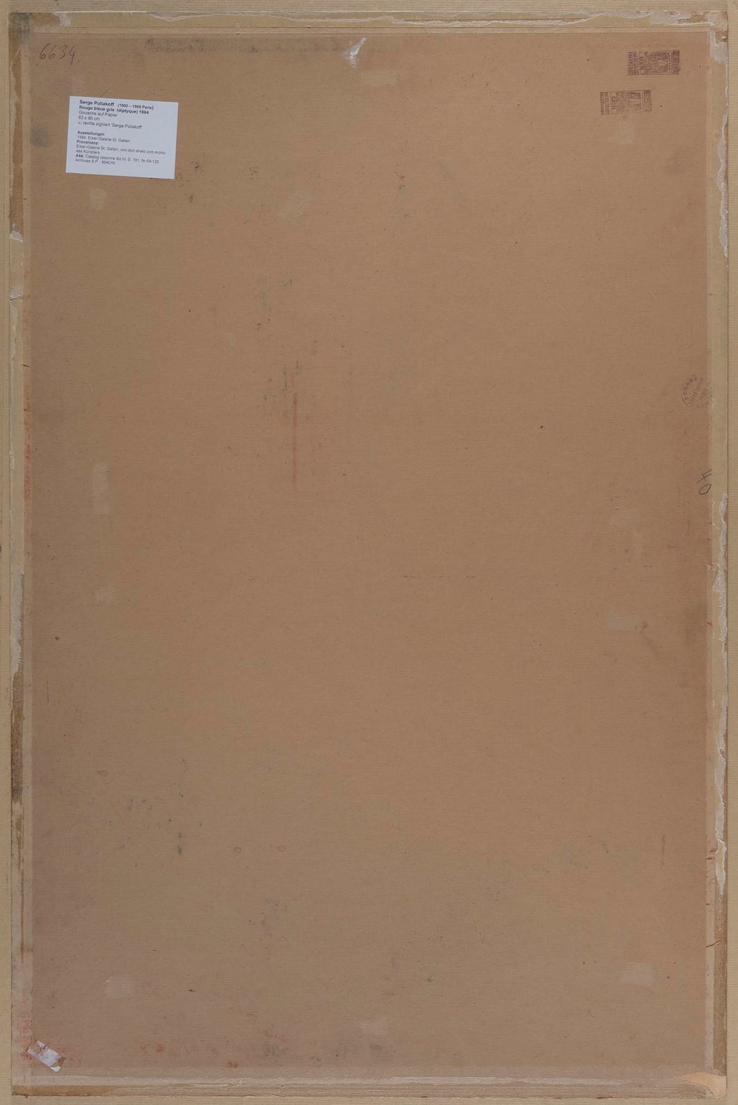 SERGE POLIAKOFF, Rouge Bleues Gris (dyptique), 1964