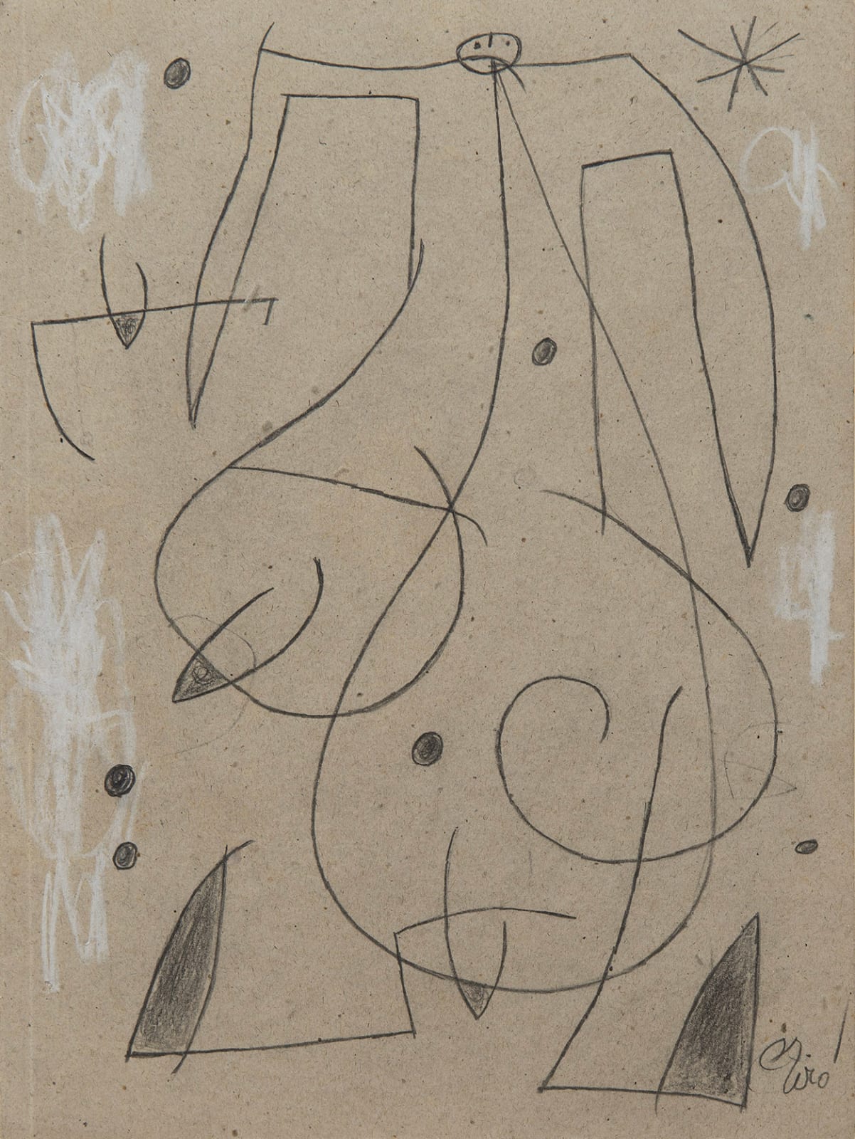 JOAN MIRO, Femme, oiseau, étoile, constellations, 26.II.77