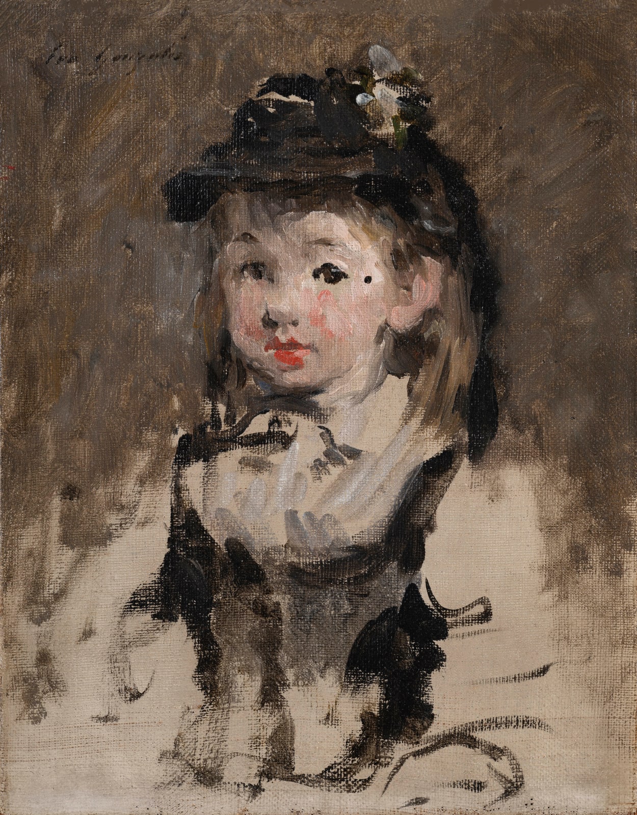 EVA GONZALES, Portrait de Fillette au Chapeau, 1879-1880