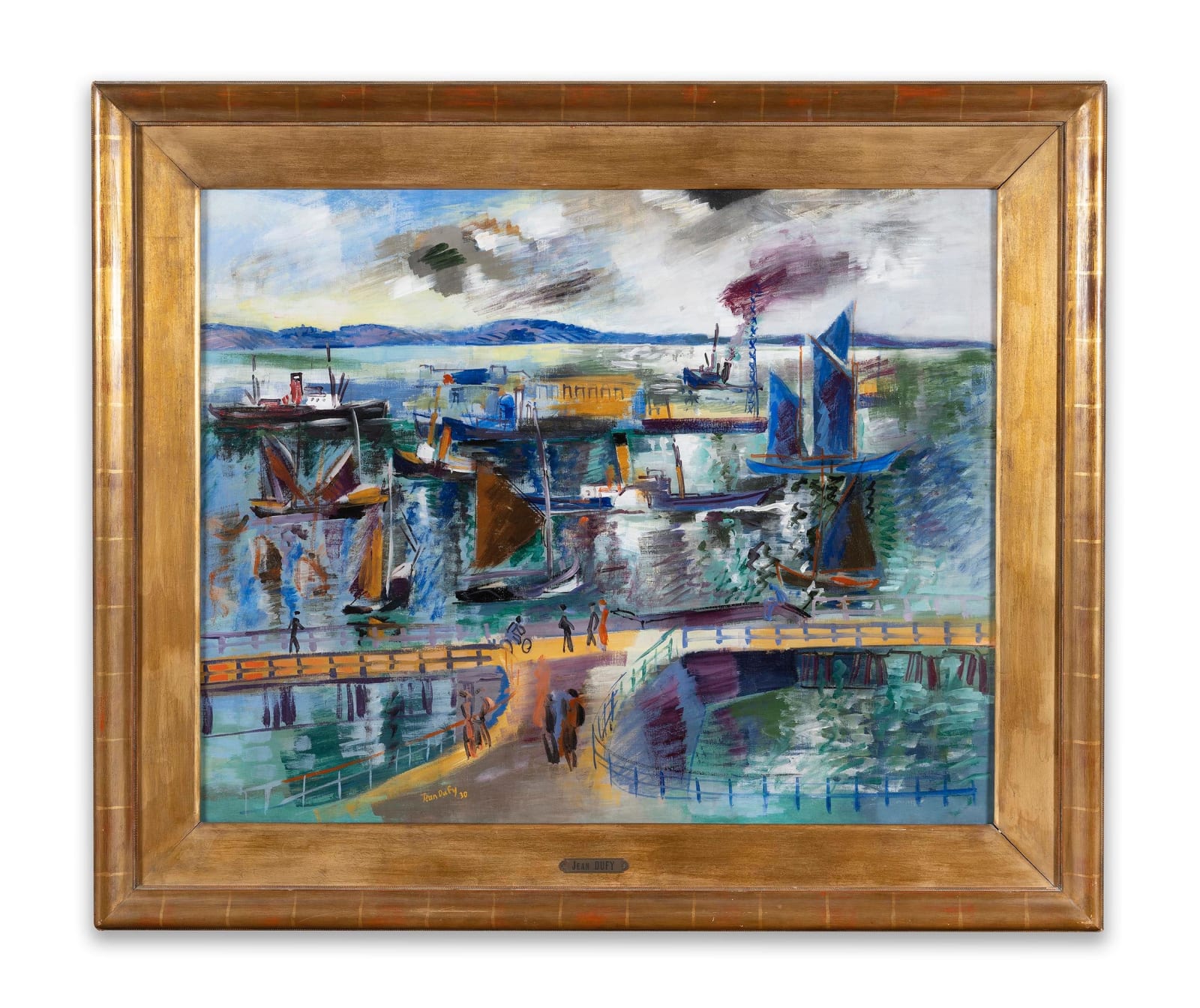 JEAN DUFY, Le Havre, 1930, Huile sur toile