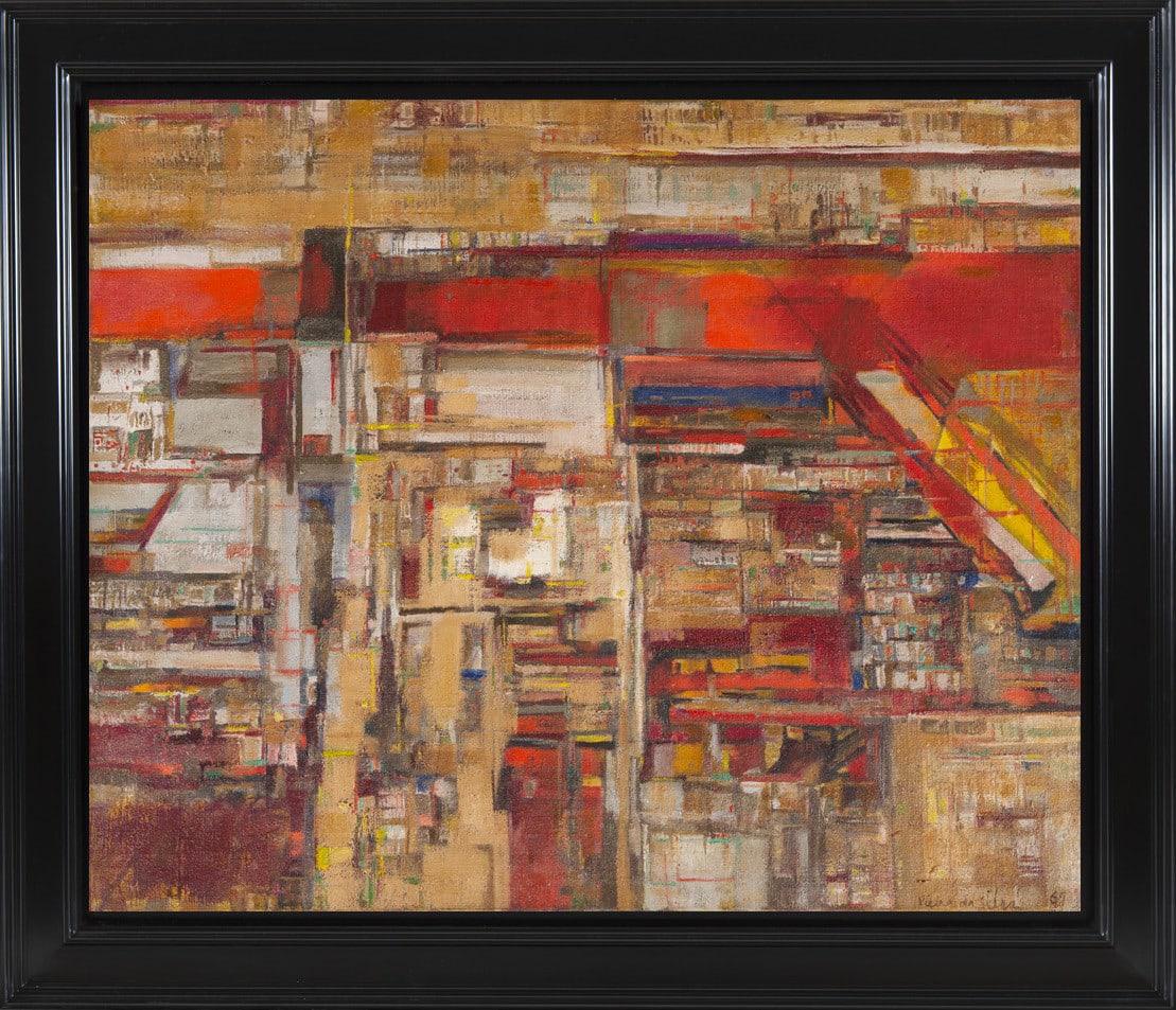 MARIA HELENA VIEIRA DA SILVA: Communal, 1969, huile sur toile