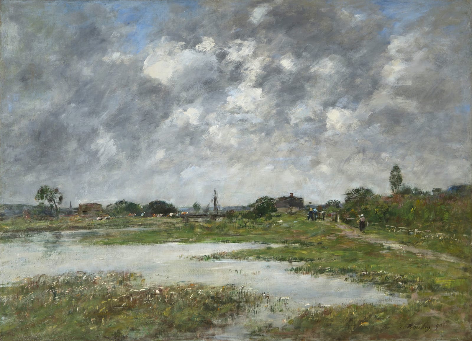 EUGÈNE BOUDIN, La Touques à Trouville, 1890