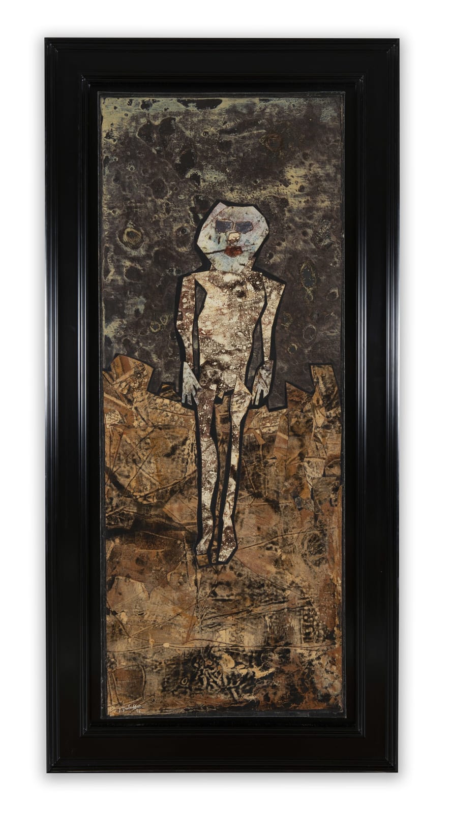 JEAN DUBUFFET, Le Dévêtu, 1956, Huile sur toile d'origine (Assemblage)