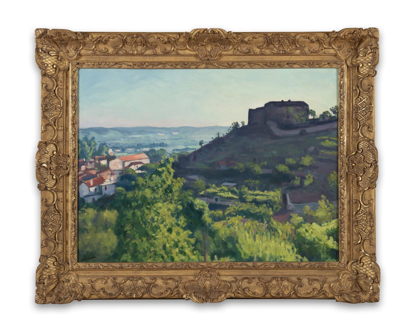 ALBERT MARQUET: Vue de Céret, Le Castellas, 1940, huile sur toile