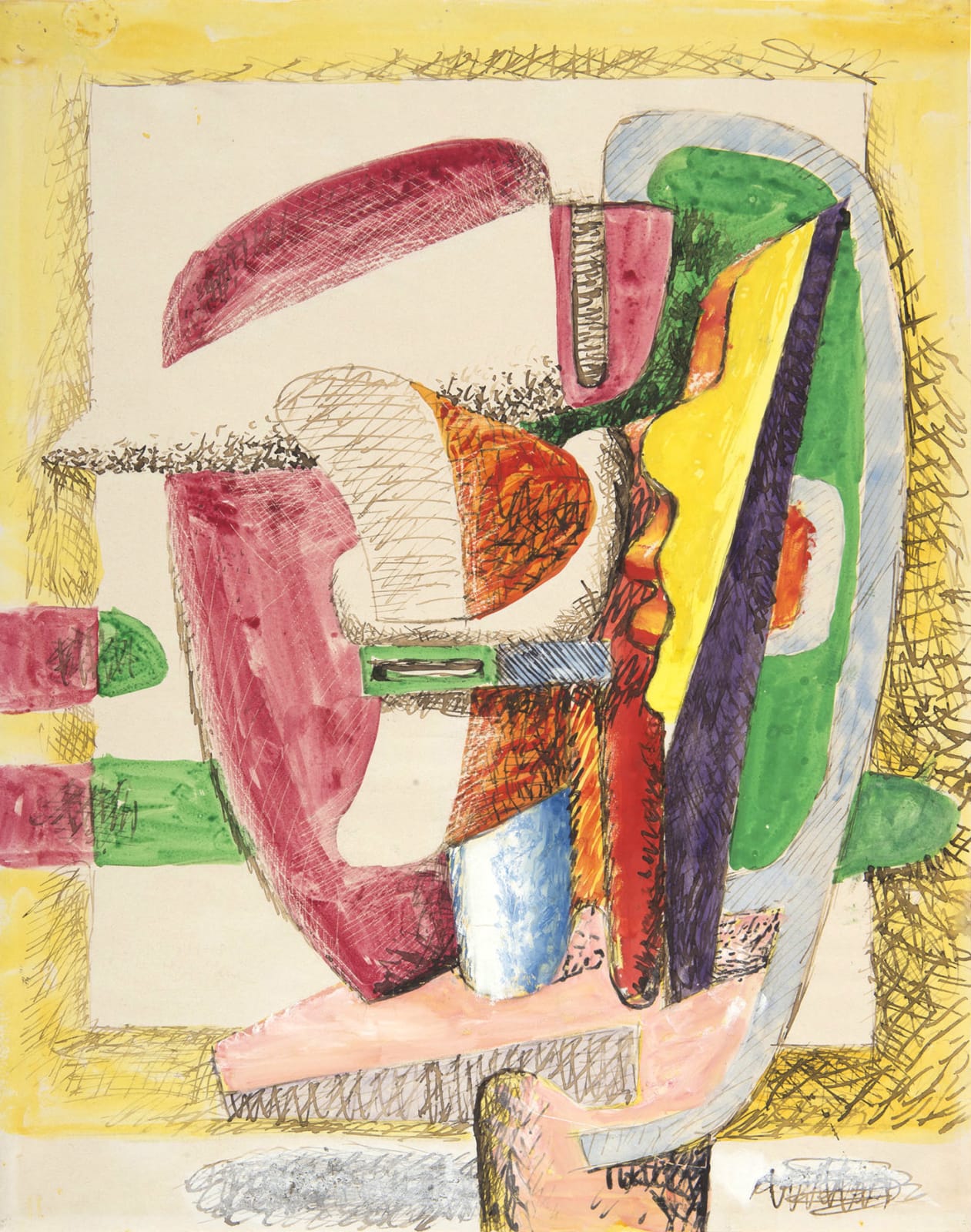 LE CORBUSIER, Composition. Étude pour une sculpture, 1941