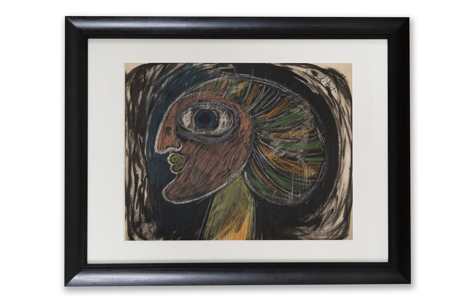 VICTOR BRAUNER: Sans Titre, 1952, Pastel et encre de Chine sur papier