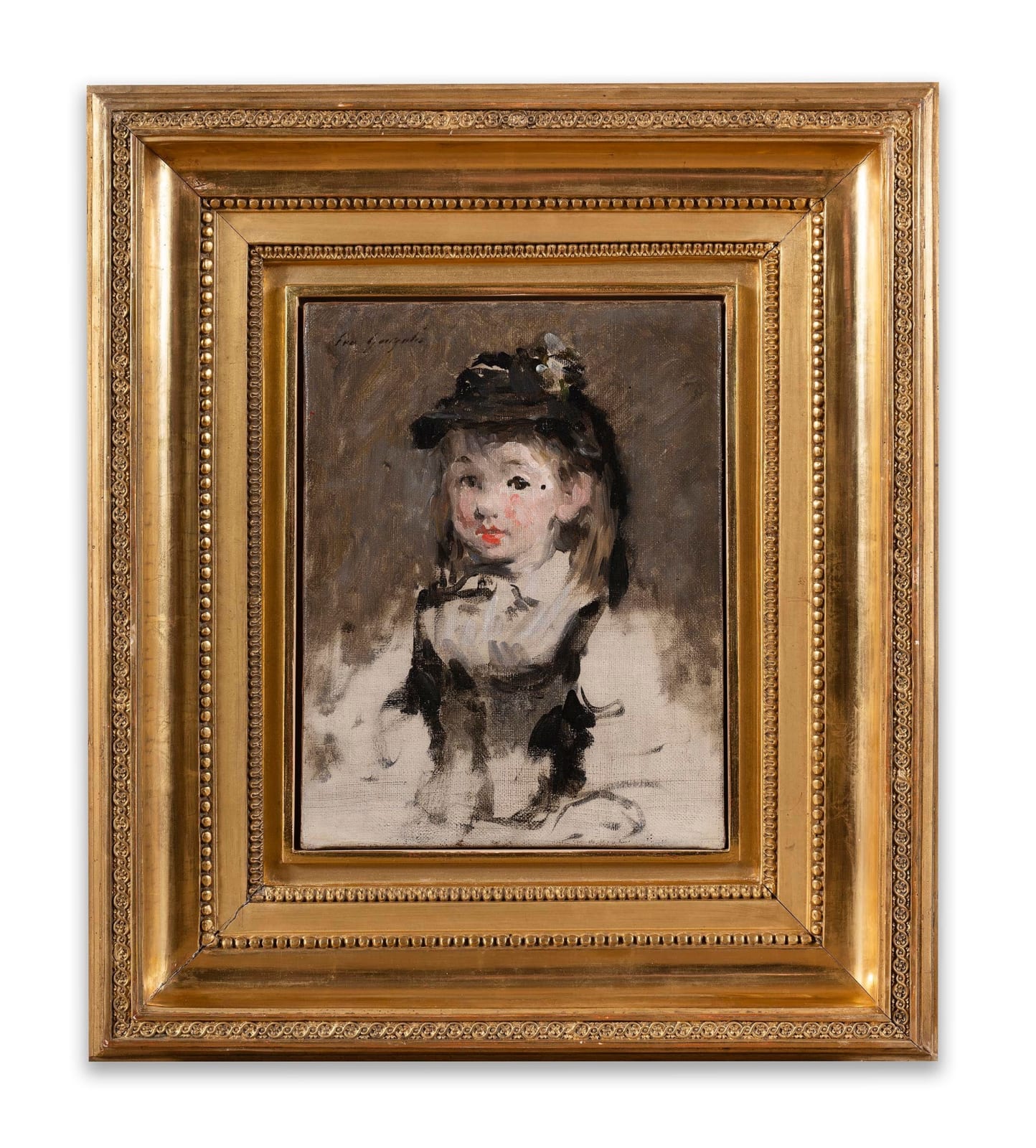 Eva Gonzales, Portrait De Fillette Au Chapeau, 1879-1880