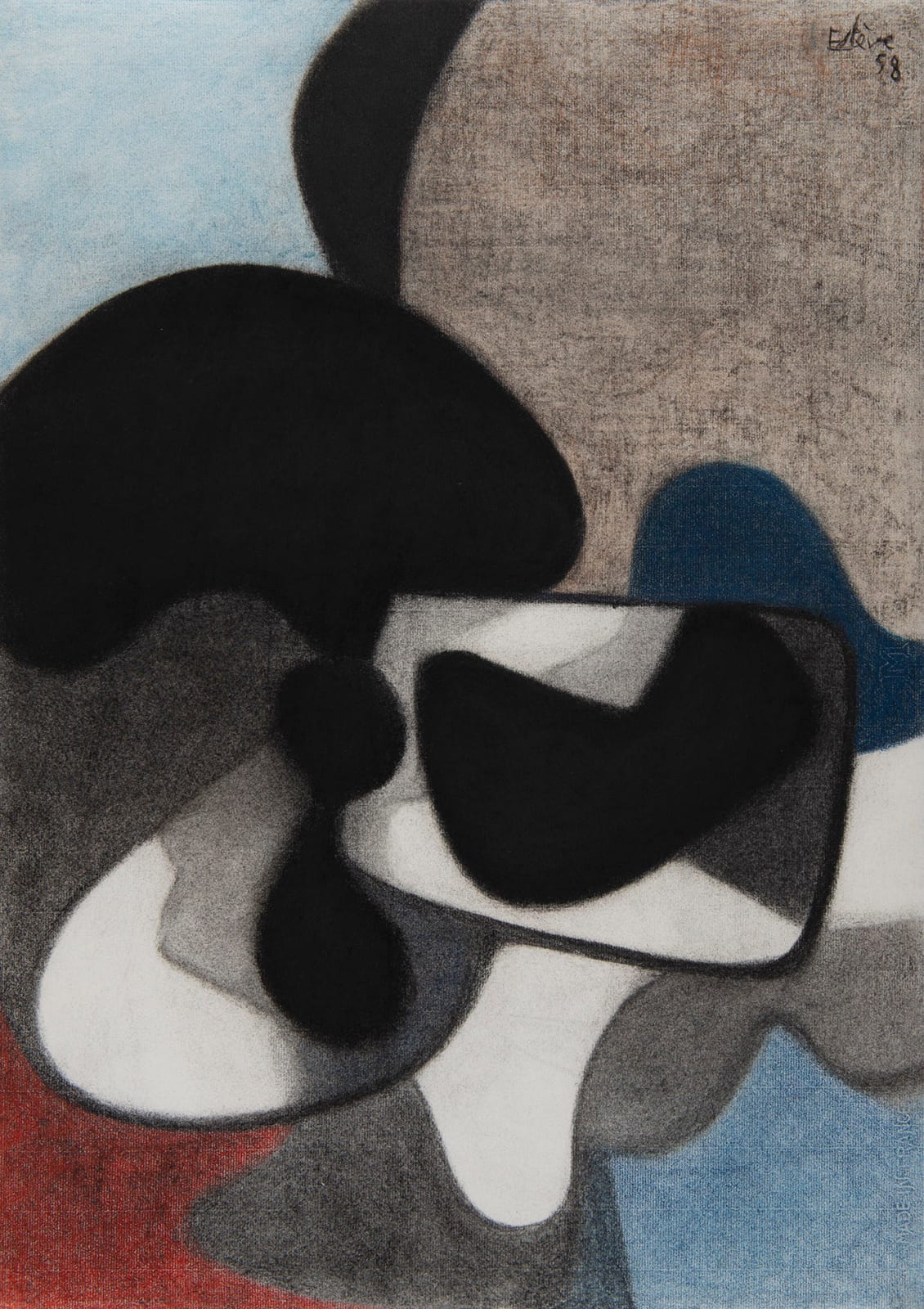 MAURICE ESTÈVE, Sans titre, 1958
