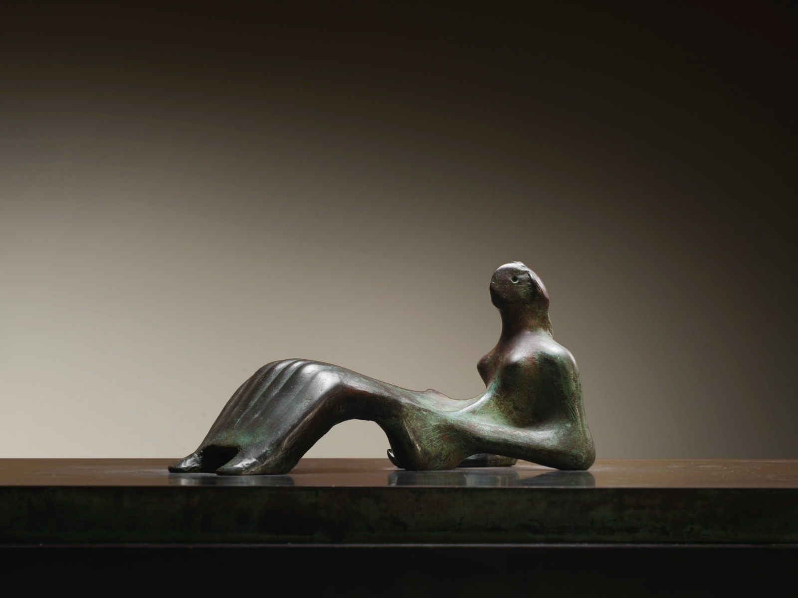 HENRY MOORE, Reclining Figure: Bone skirt, 1977