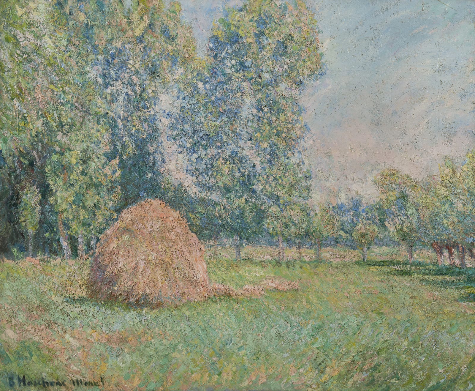 BLANCHE HOSCHEDÉ-MONET, Meule de foin, plaine des Ajoux, Giverny, 1884-1885