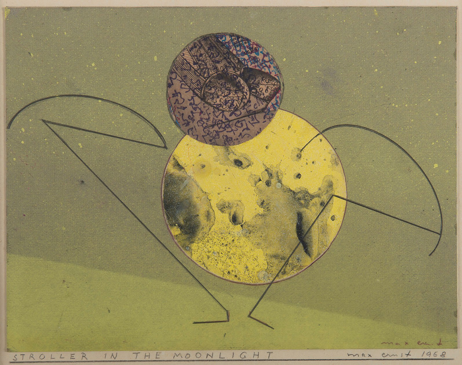 MAX ERNST, Stroller in the Moonlight, 1968