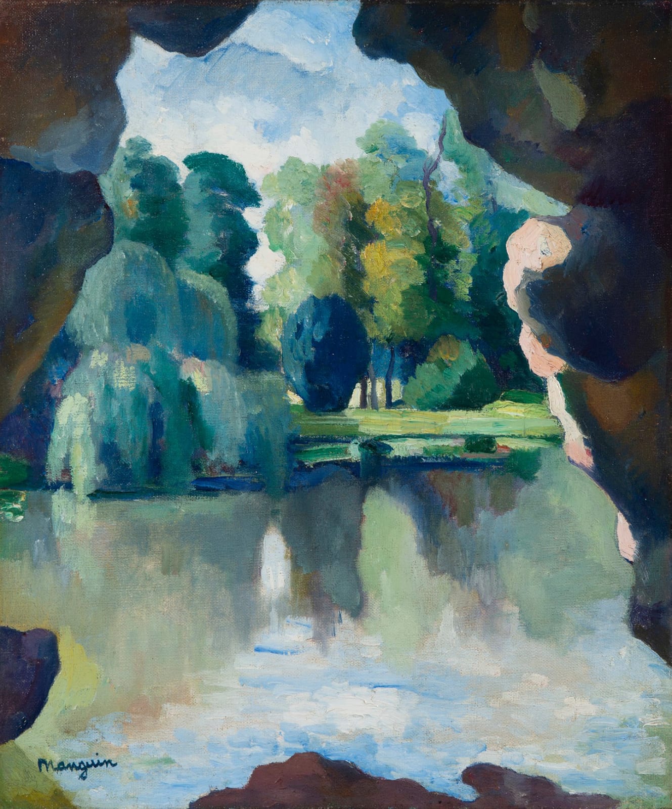 HENRI MANGUIN, Le Lac de Bagatelle, Bois de Boulogne, 1909