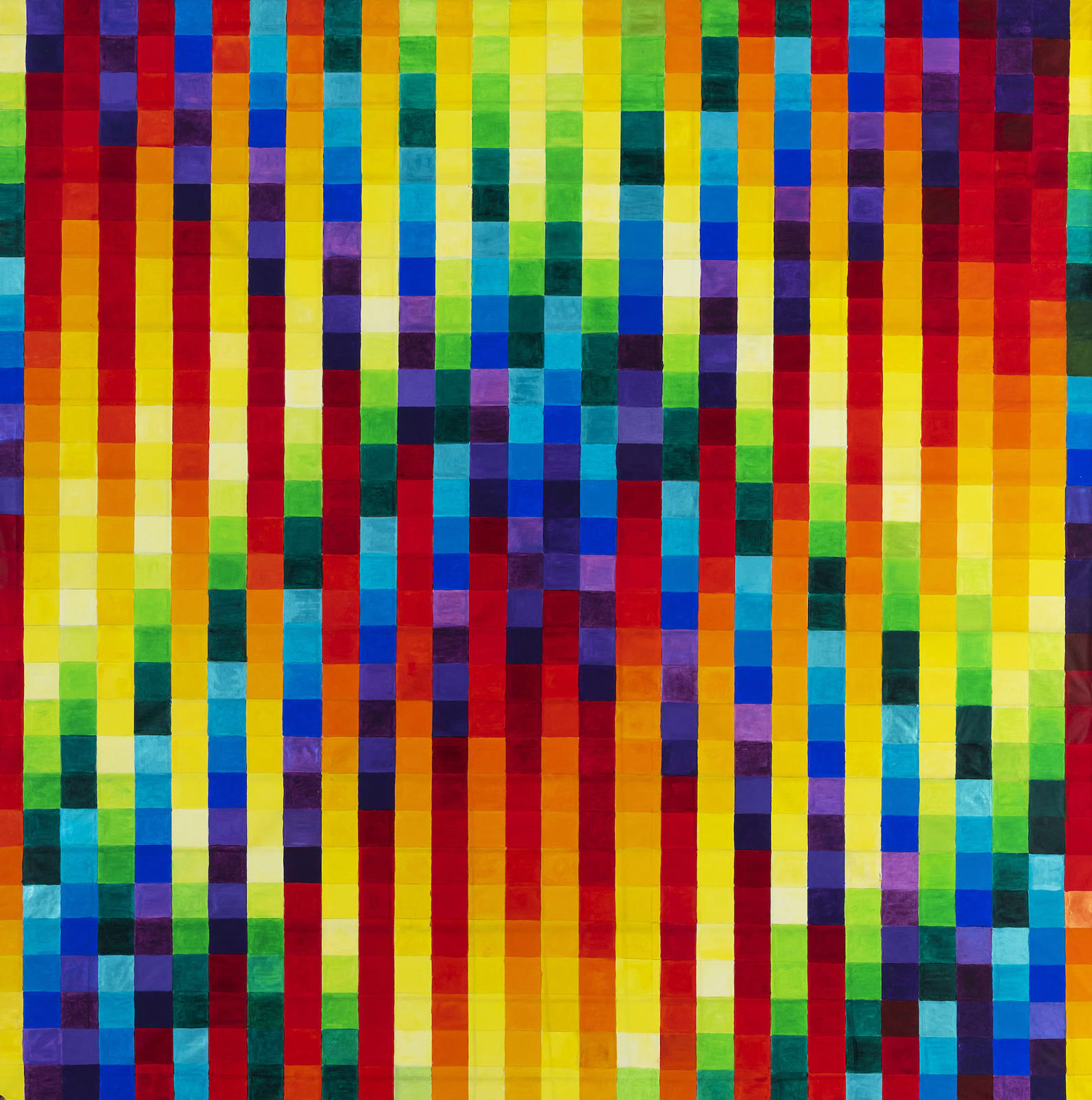 RICHARD PAUL LOHSE, 30 Systematic Colour Columns Vertically, 1987-1988