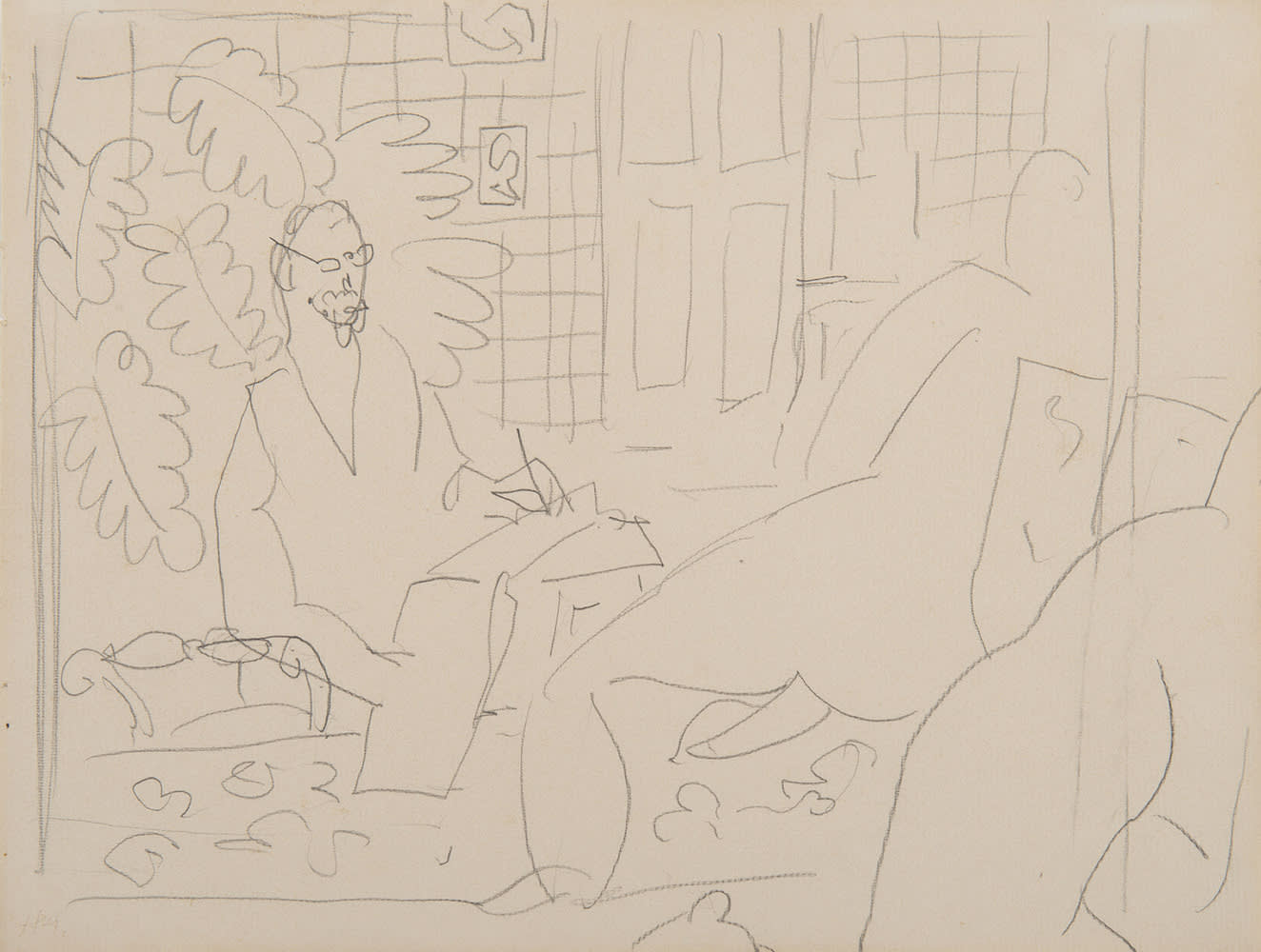 HENRI MATISSE, Le peintre et son modèle, 1937