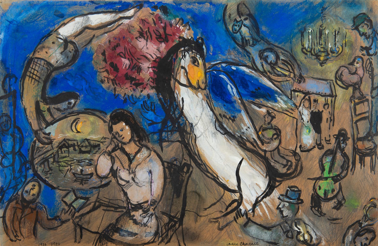 MARC CHAGALL, Le cheval ailé, circa 1939-1943