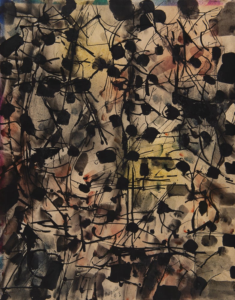 JEAN-PAUL RIOPELLE, Composition abstraite, 1953