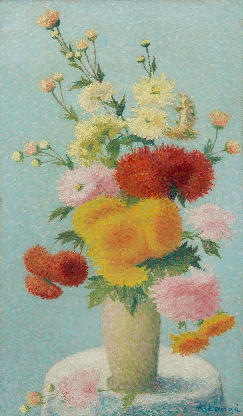 ACHILLE LAUGÉ, Chrysanthèmes dans un vase