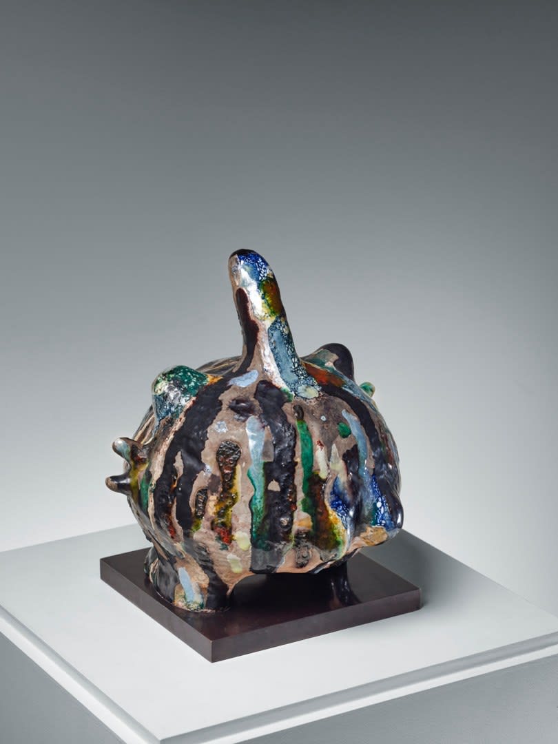 JOAN MIRO, Personnage V, 1946, Pièce unique Céramique émaillée En collaboration avec Josep Llorens Artigas