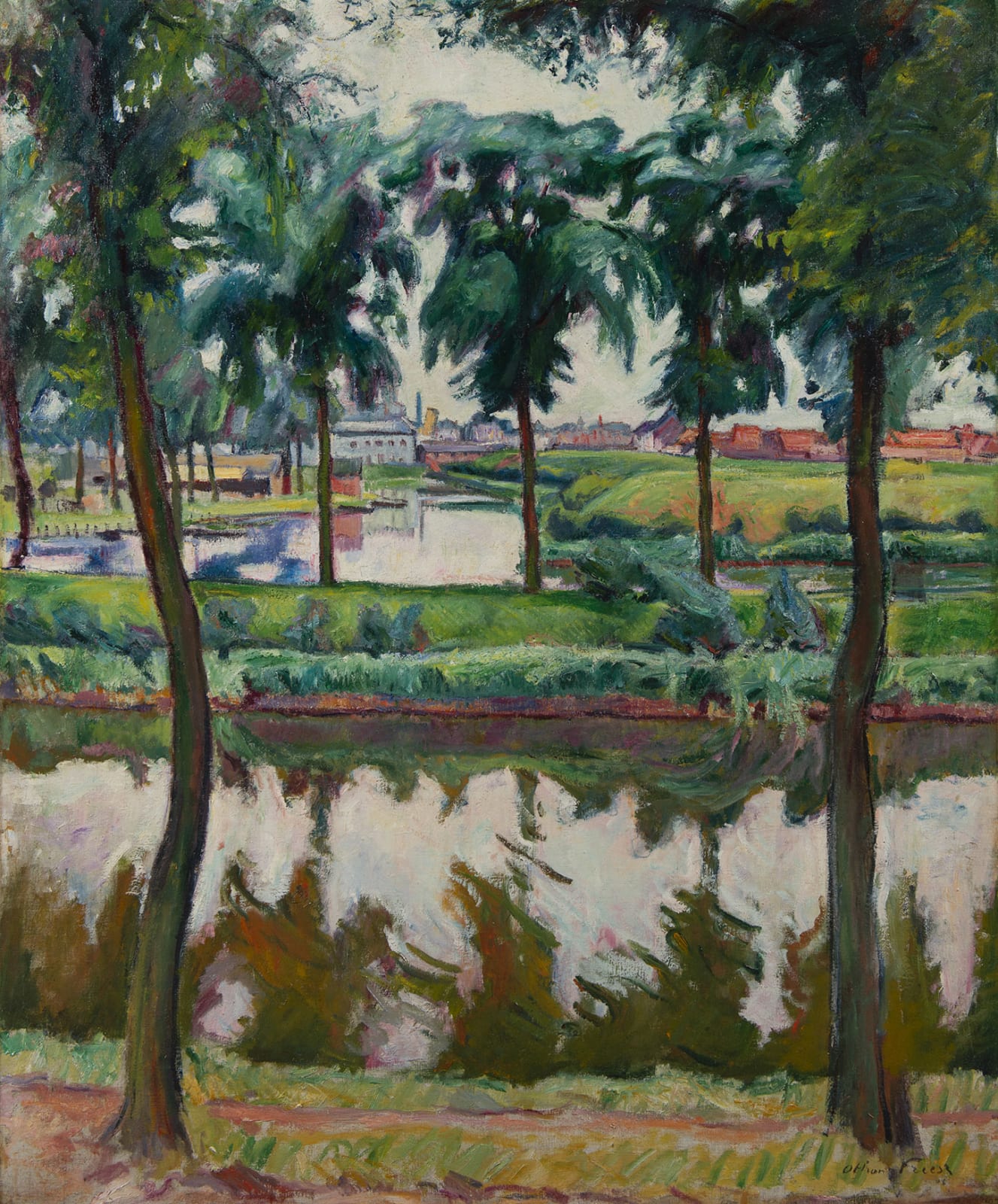 EMILE OTHON FRIESZ, Canaux à Anvers, 1906