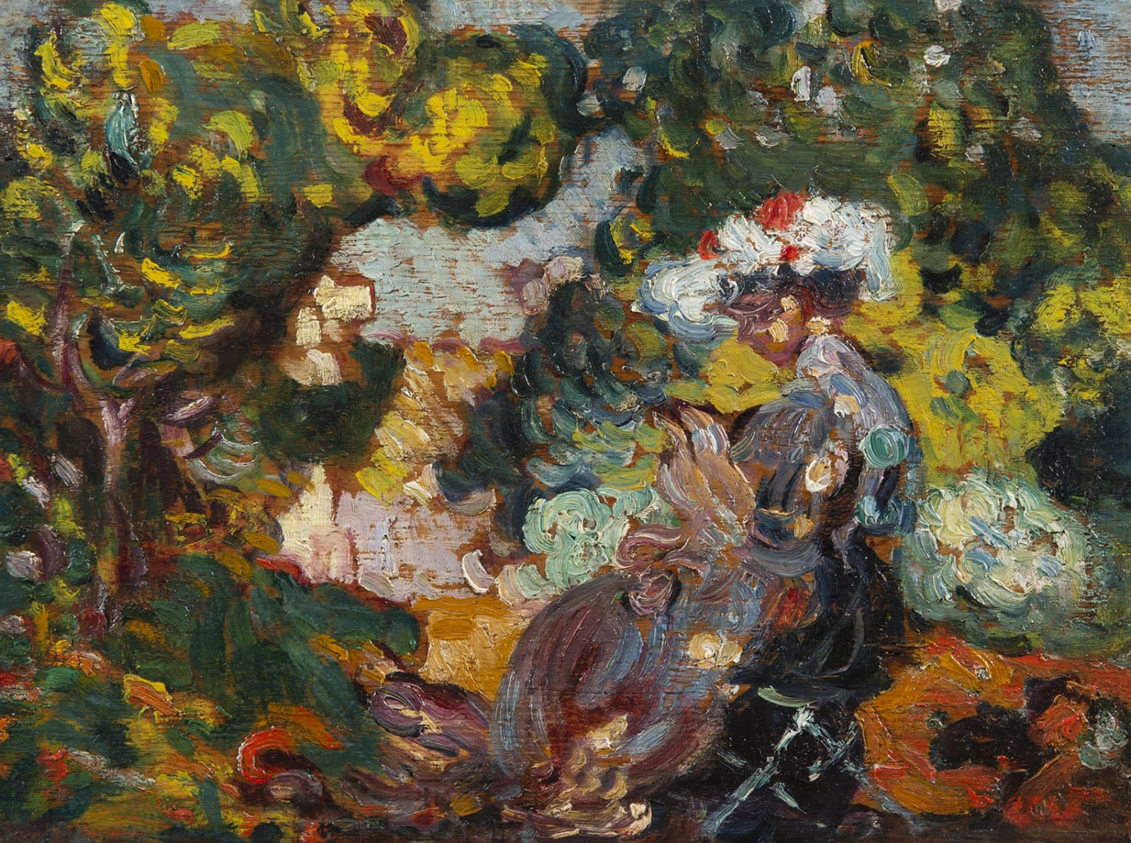 LOUIS VALTAT, Femme dans un paysage, circa 1901