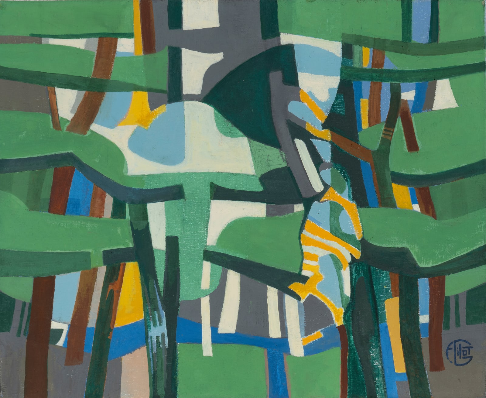 FRANÇOISE GILOT: Vers La Clairière, 2001, huile sur toile